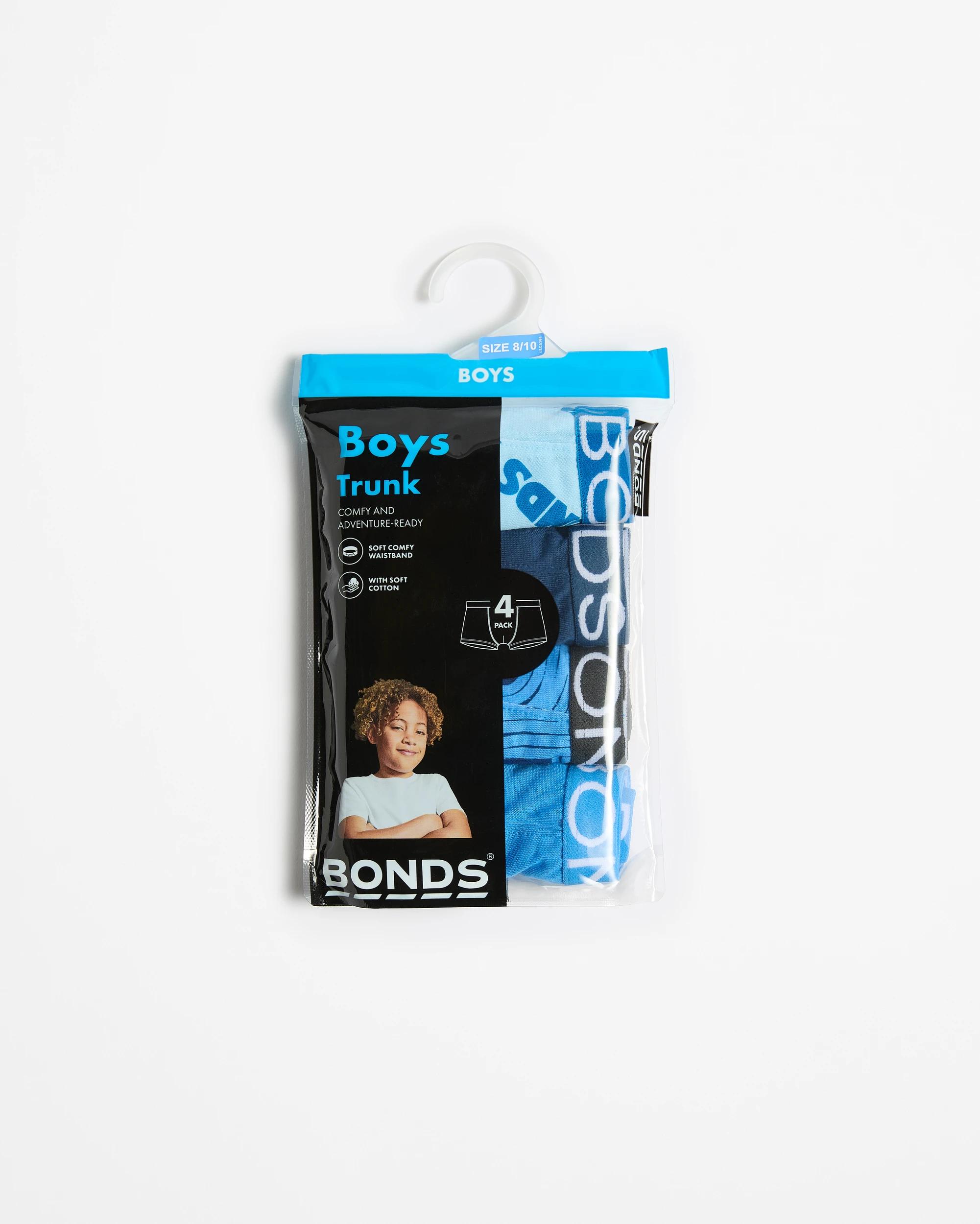 2 Older Boys Trunks 4 Pack - Bonds BLUE ON YOUR MARKS, 2 of 2