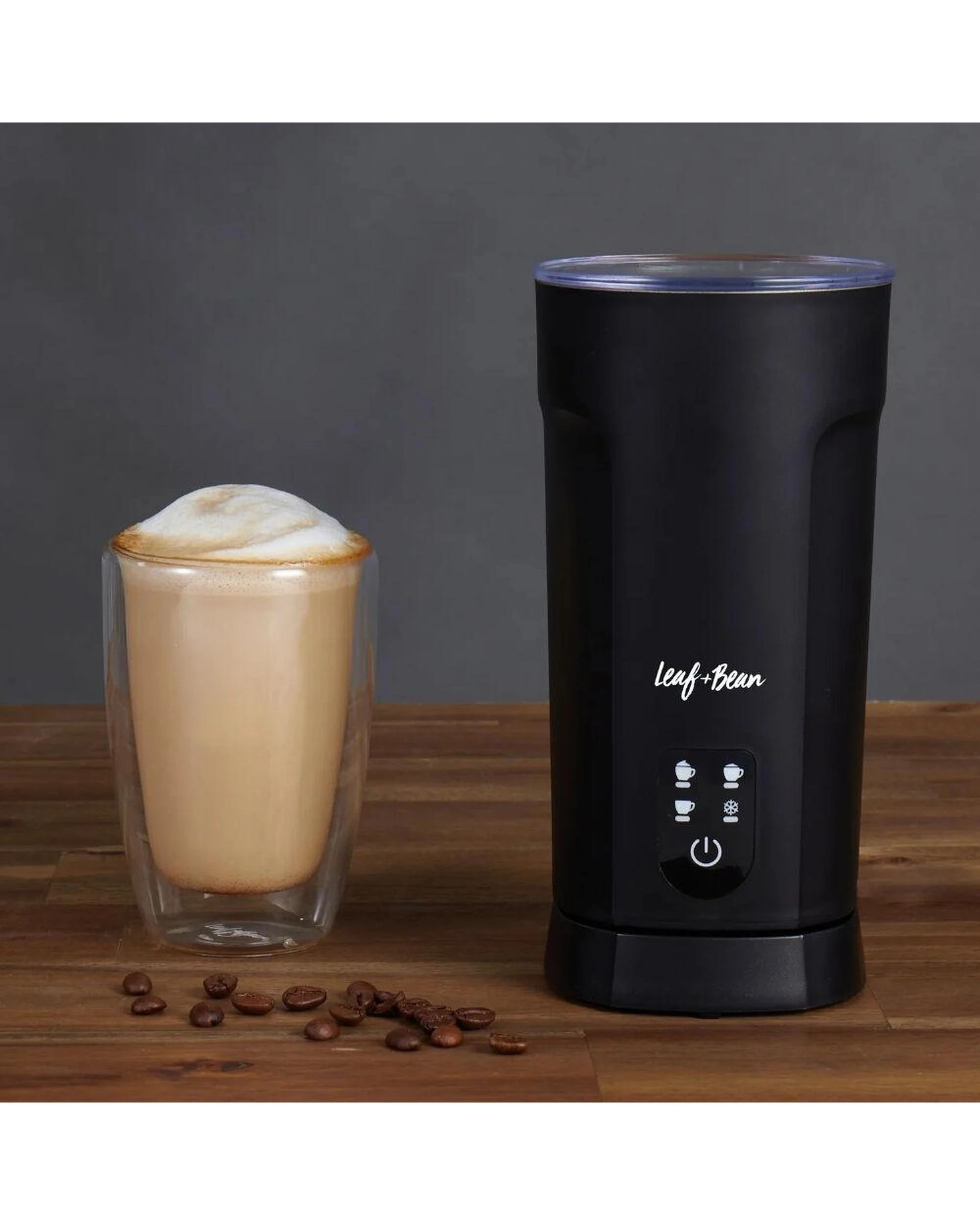 6 Leaf & Bean Electric Milk Frother & Warmer 240ml - Black, 6 of 6