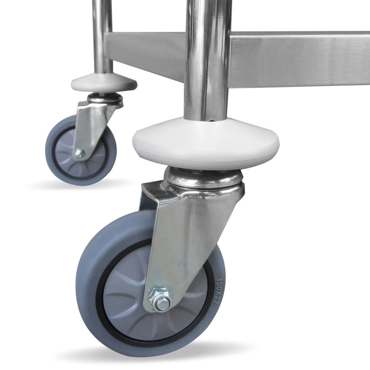 7 Ausway Two layer Stainless Steel Kitchen Storage Trolley, 7 of 8