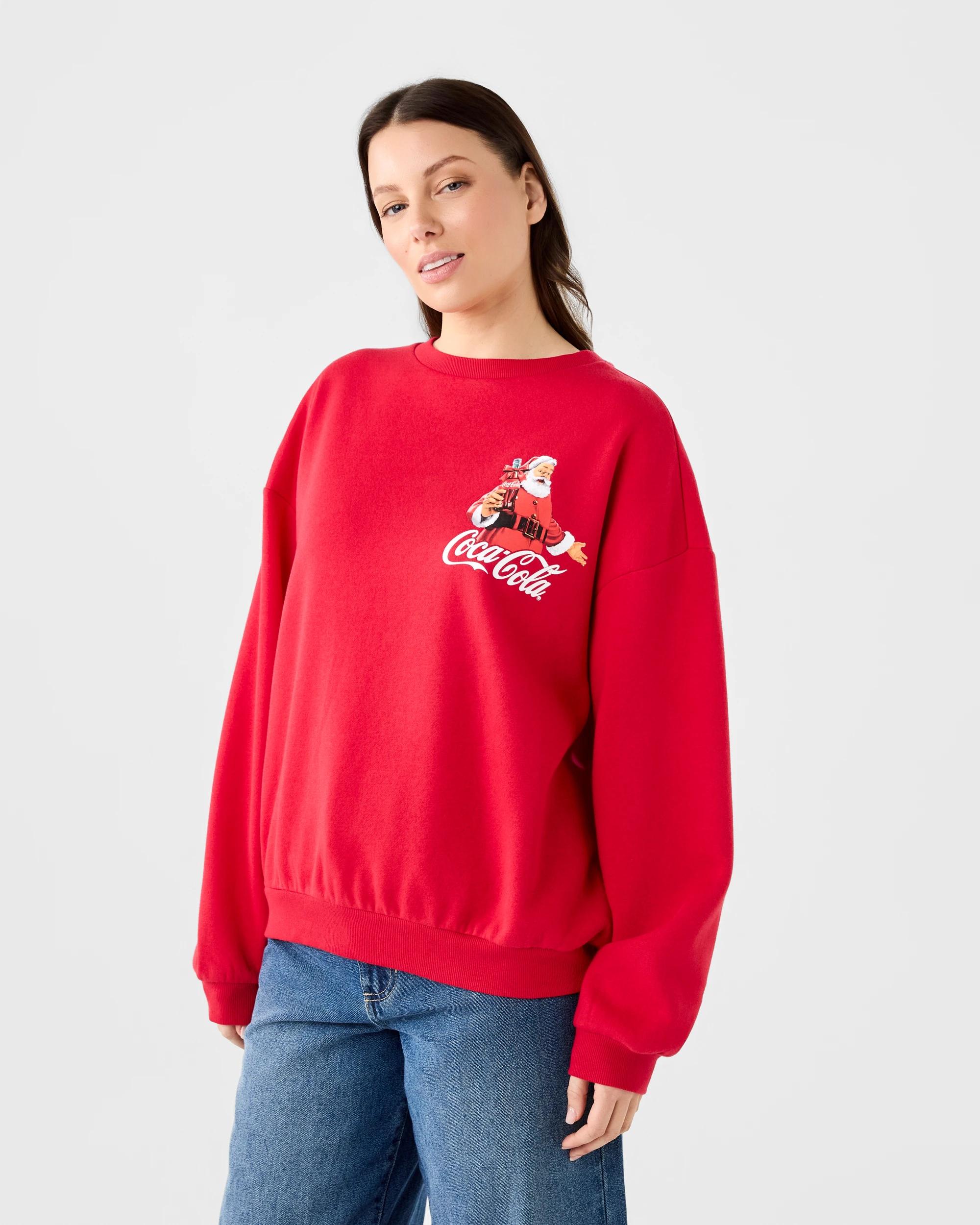 2 Christmas Coca Cola License Long Sleeve Sweatshirt Cocacolawm, 2 of 6