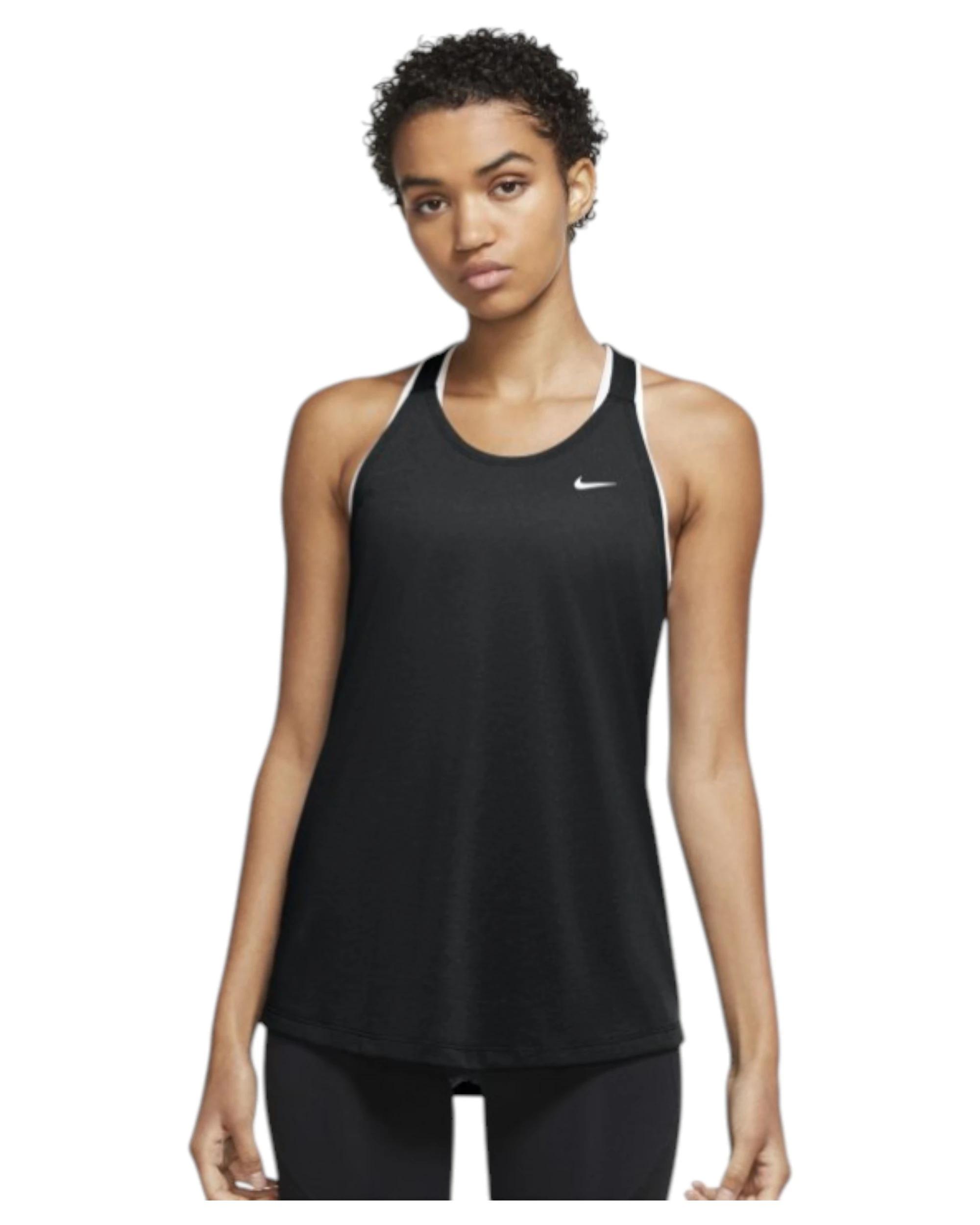 2 Nike Womens Black/White Elastika Dry-Fit Tank Top BLACK/WHITE, 2 of 4