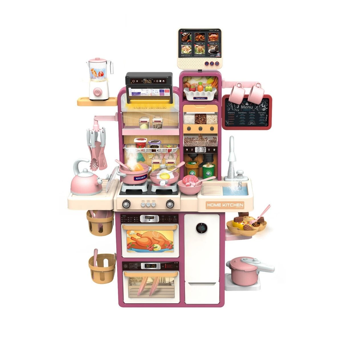 1 Ausway Educational Kids Play Kitchen Learning Toys Set with Steam Stove, 1 of 7