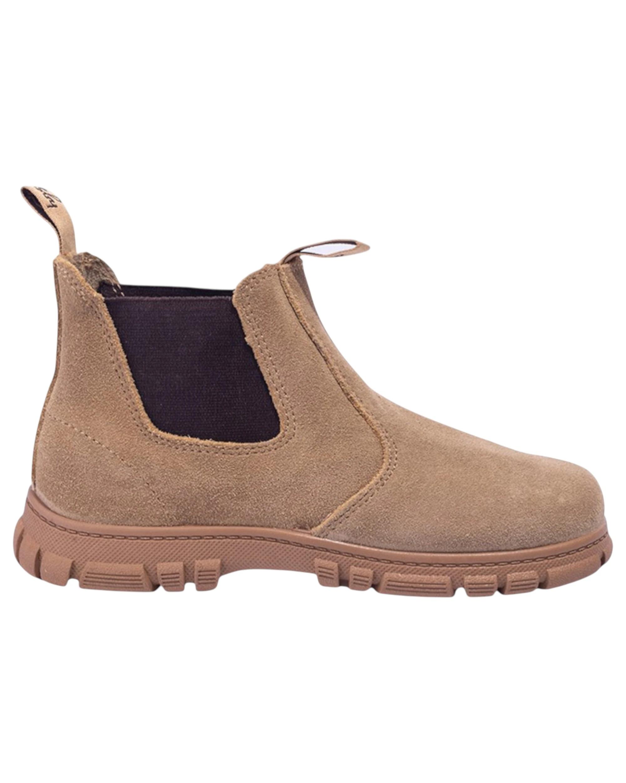 2 Grosby Ranch Junior Boys Boots School Leather Slip On Shoes - Wheat WHEAT, 2 of 4