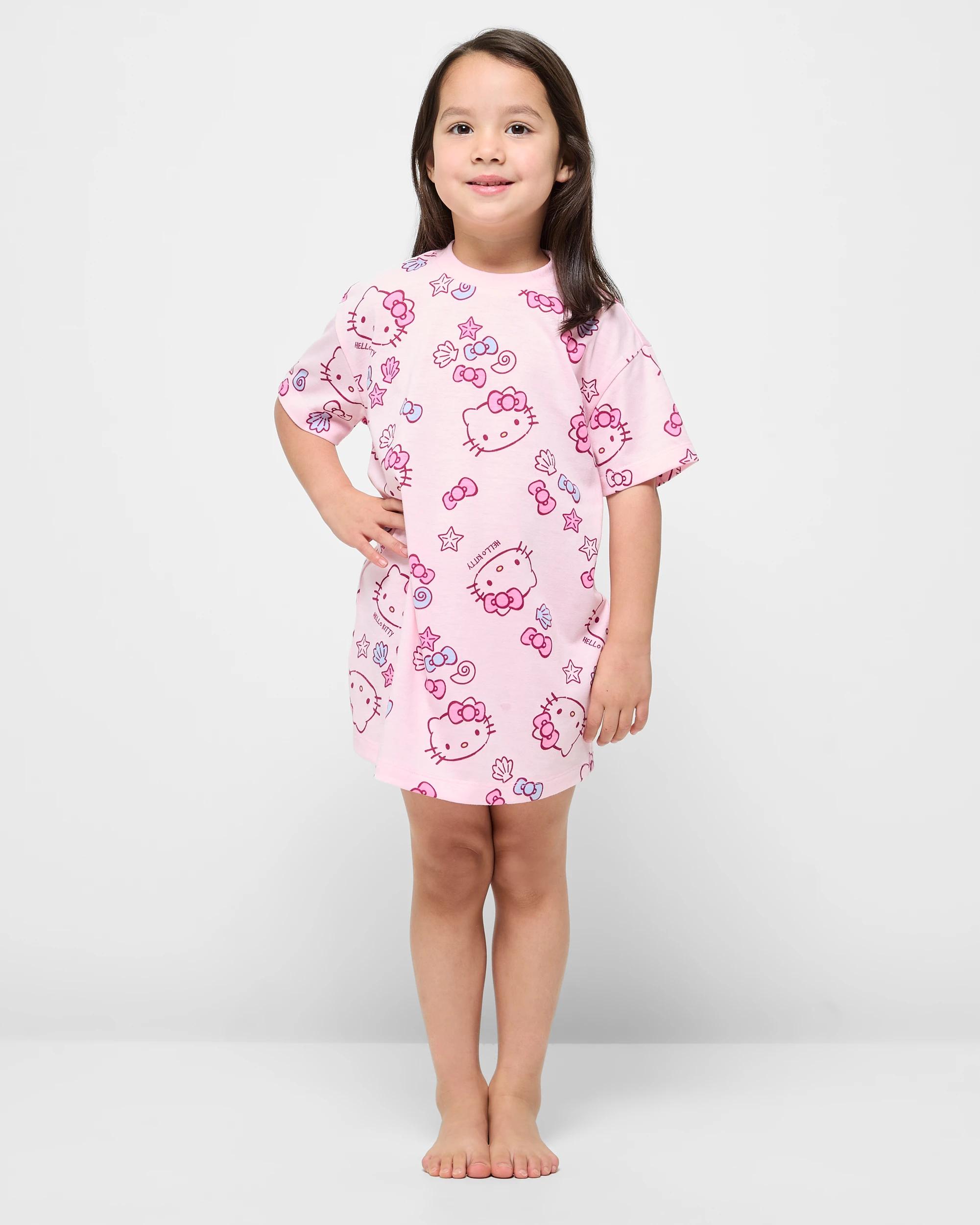 2 Hello Kitty Younger Girls Sleep Nightie PINK, 2 of 6