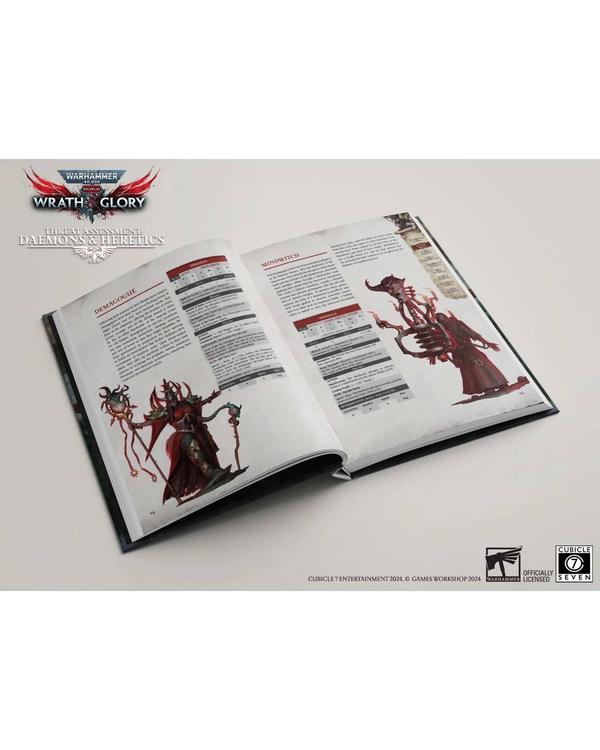 2 Warhammer: 40,000 RPG Wrath and Glory Threat Assessment Daemons and Heretics, 2 of 4