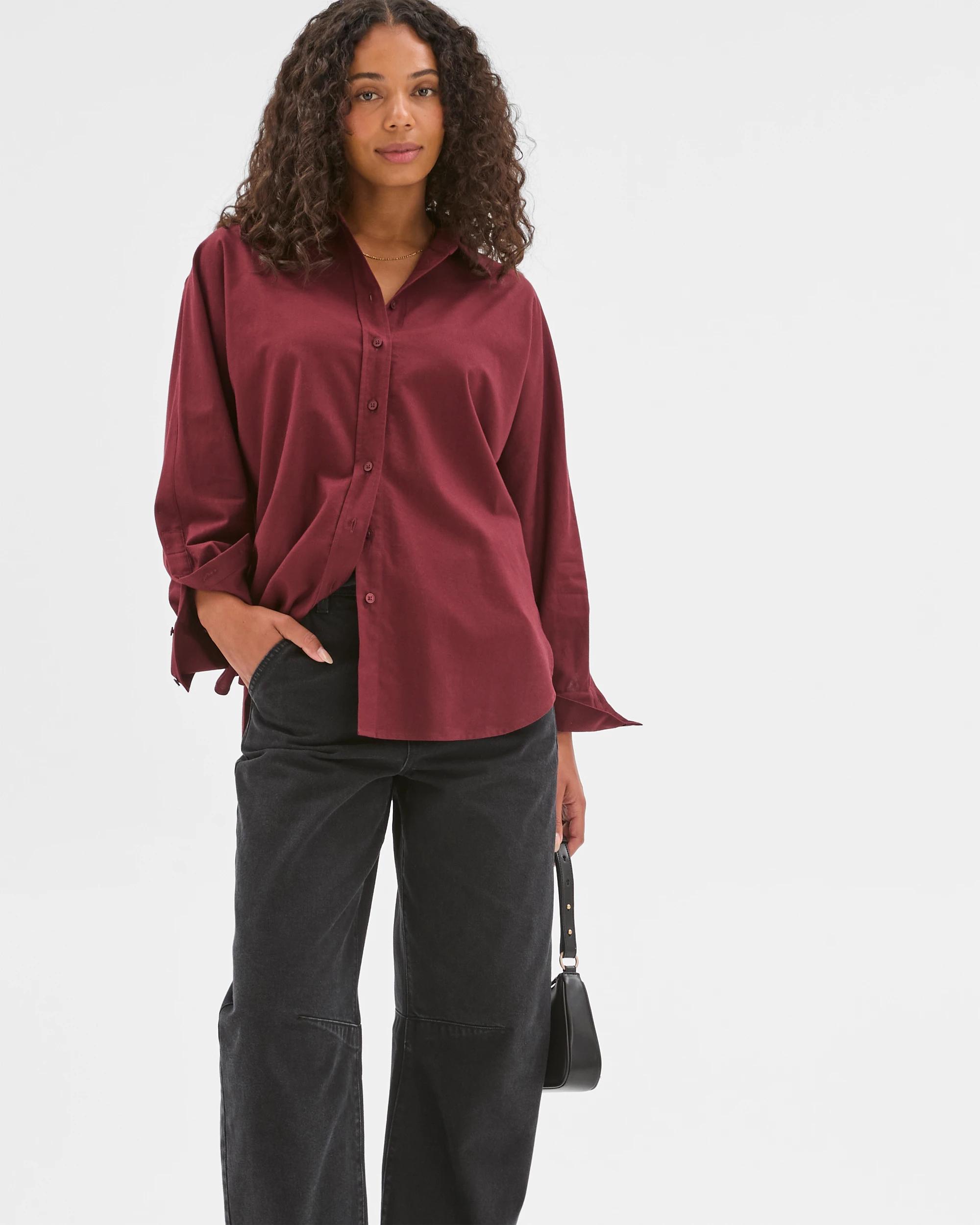 5 Target Woman Australian Cotton Batwing Shirt DECADENT CHOCOLATE, 5 of 7