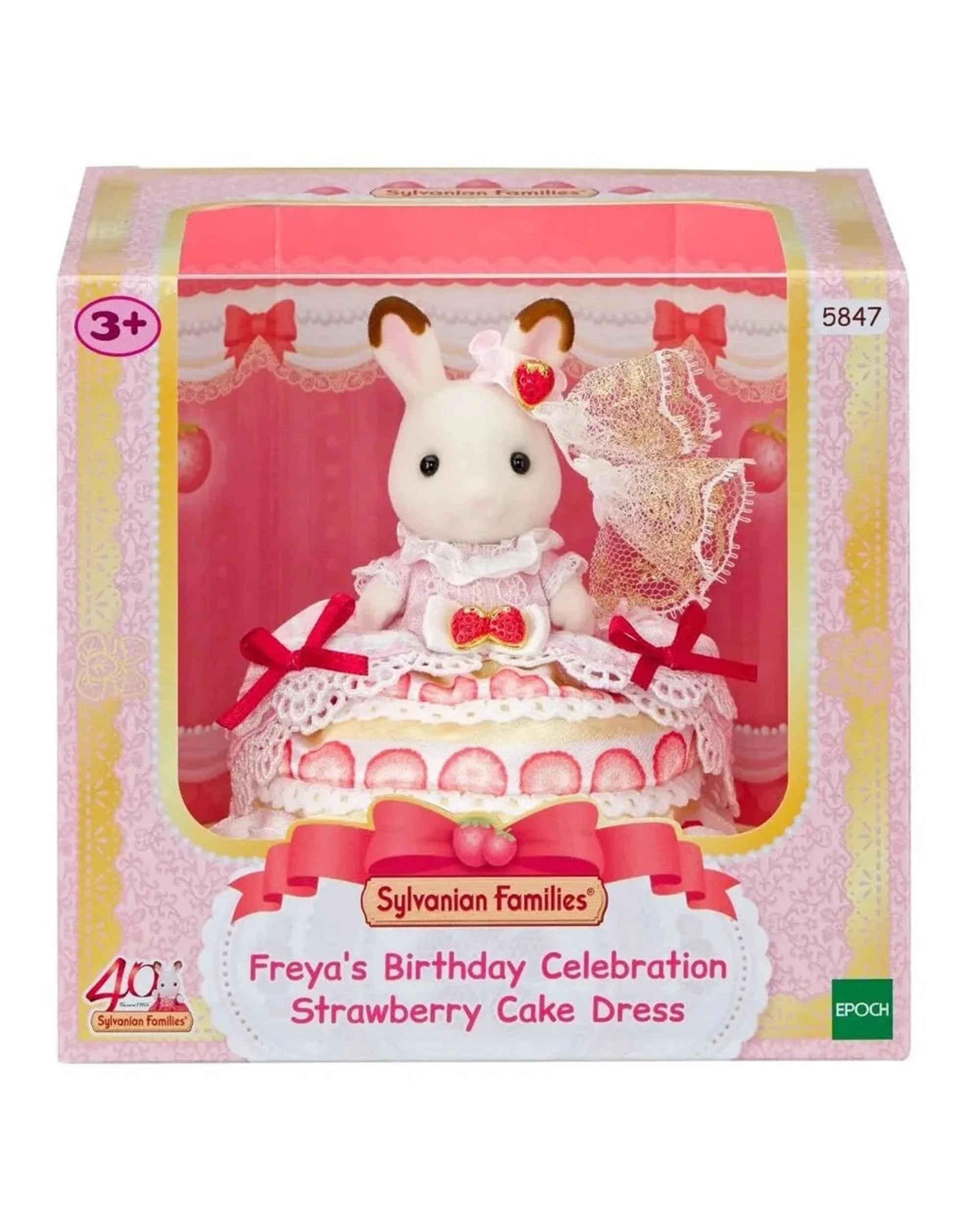 1 Sylvanian Families Freyas Birthday Celebration Strawberry Cake Dress - 5847, 1 of 4