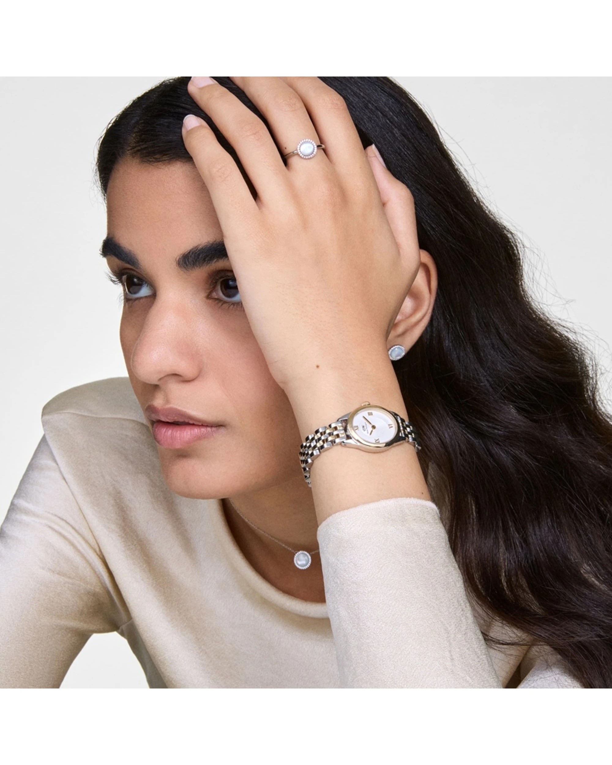 2 Daniel Wellington Ophelia Mini Two Tone Gold Silver Watch 22x25.5mm Elegant Oval Dial, 2 of 6