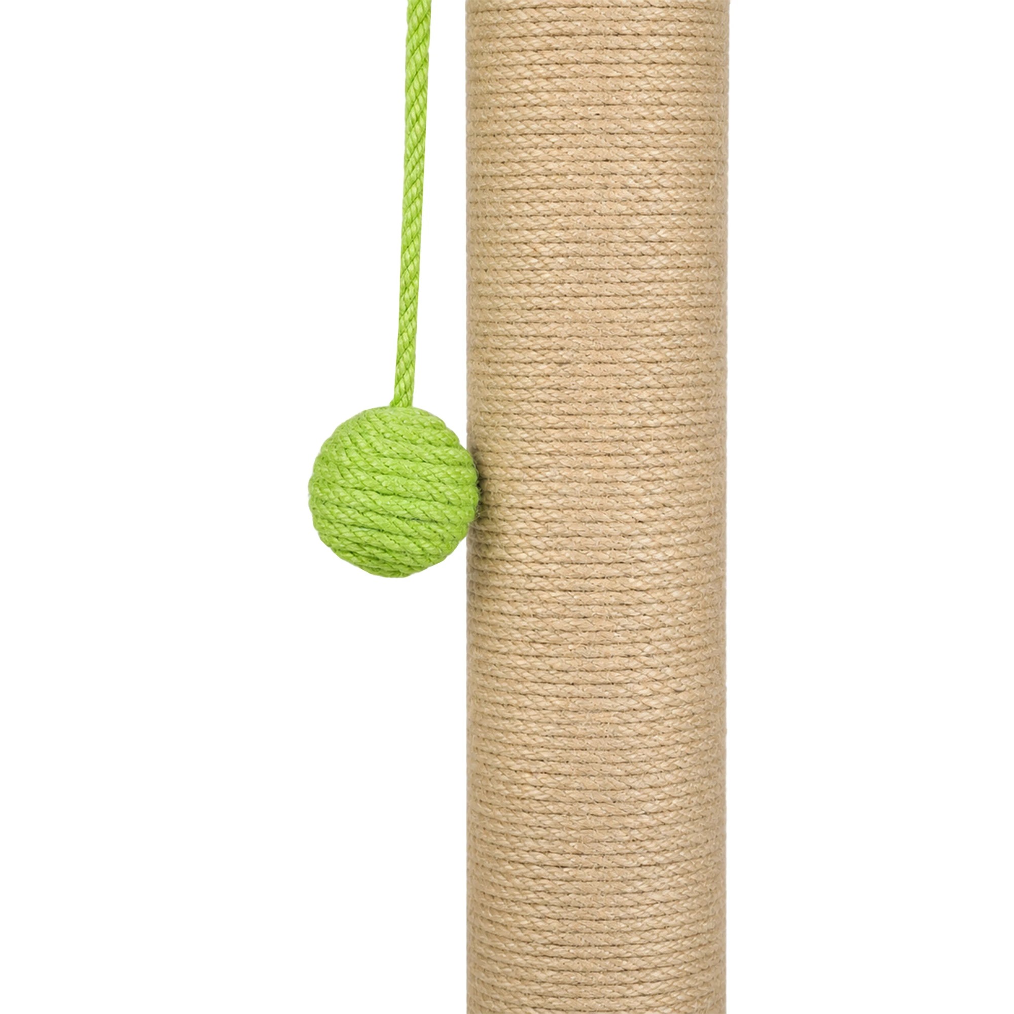 4 Pawz Cat Scratching Post Palm Tree Cat Scratcher Balls Sisal - Green - Green, 4 of 8