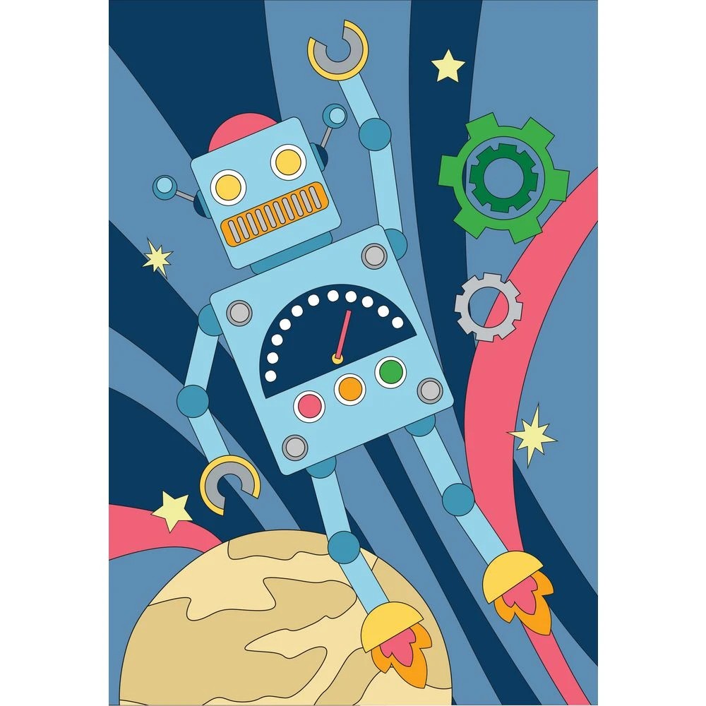 3 Studymate A4 Colouring Book Robots In Space, 3 of 3