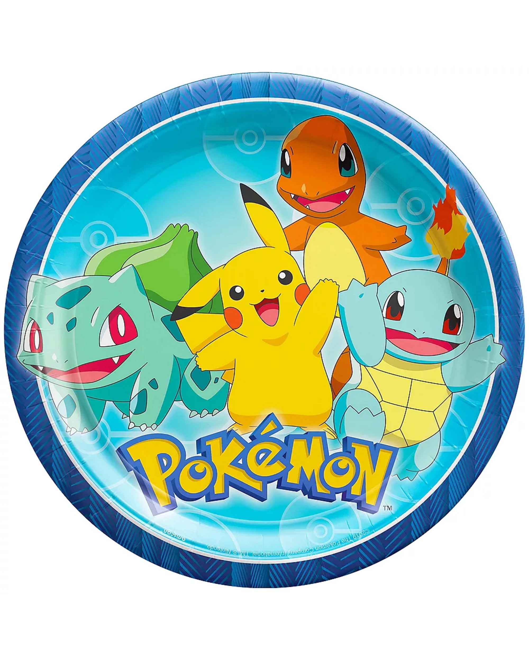 1 Pokemon Pokemon Classic Large Paper Plates Pack of 8, 1 of 2