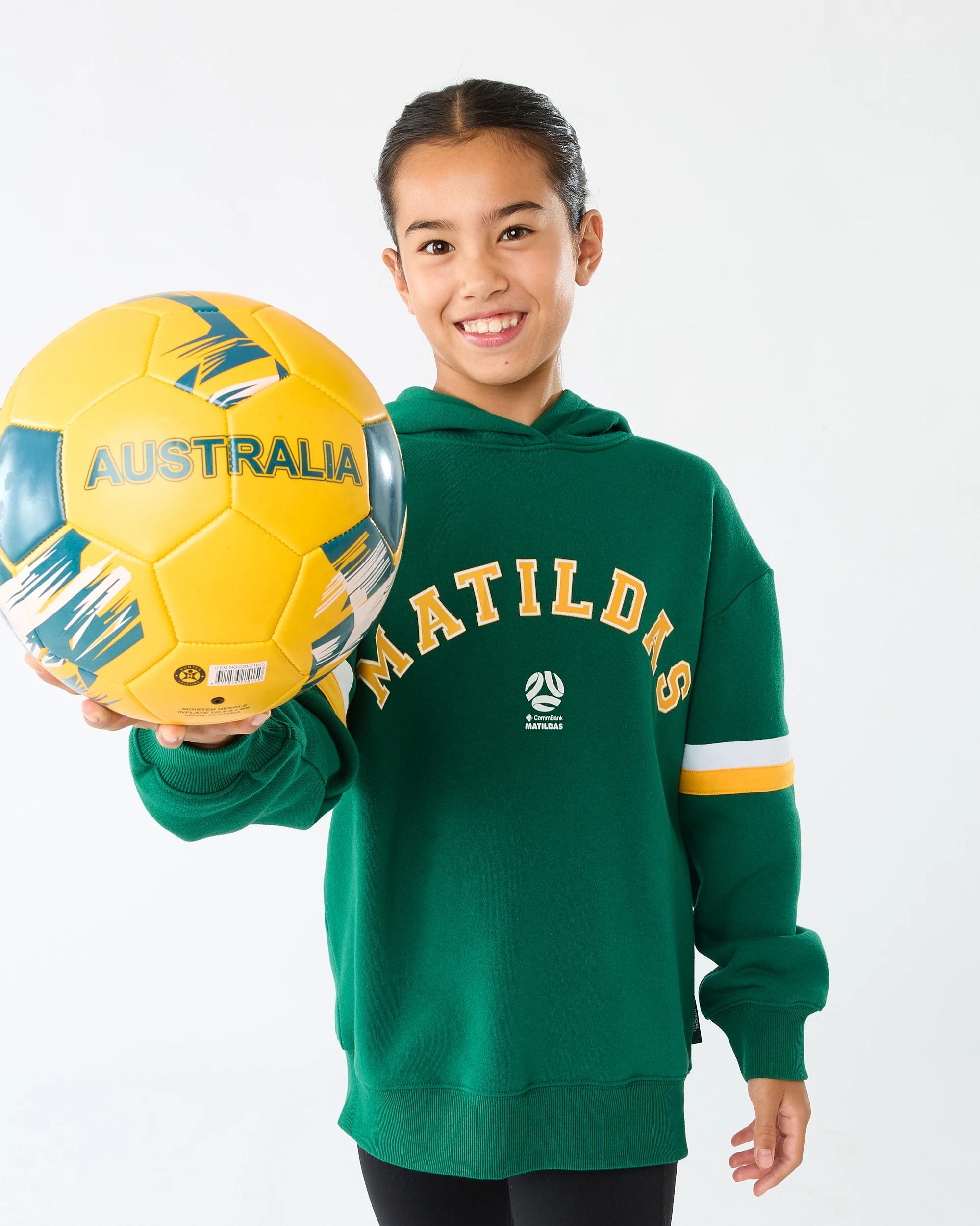 3 Matildas Youth Hoodie Green, 3 of 7