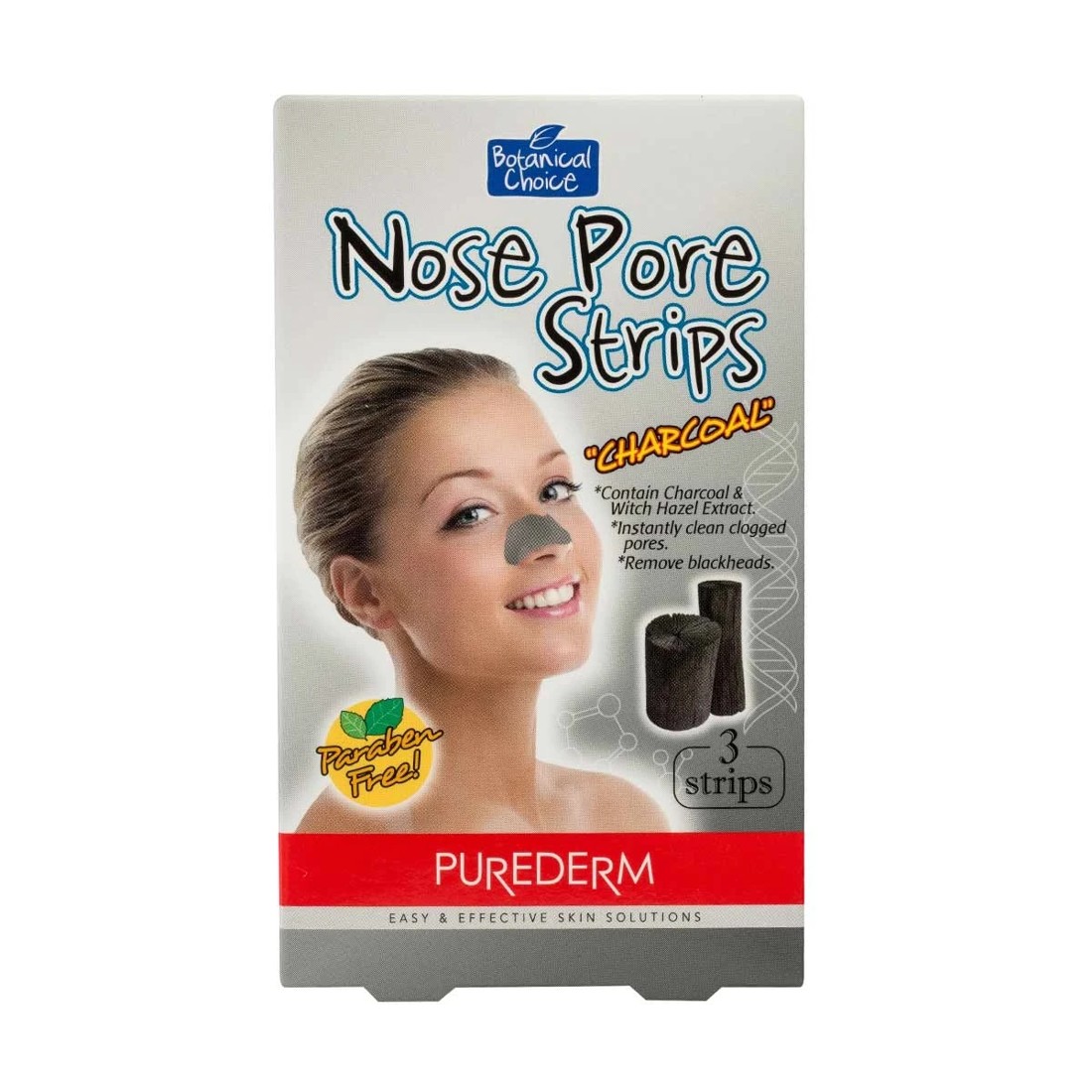 1 Purederm Botanical Choice Nose Pore Strips - Charcoal, 1 of 1