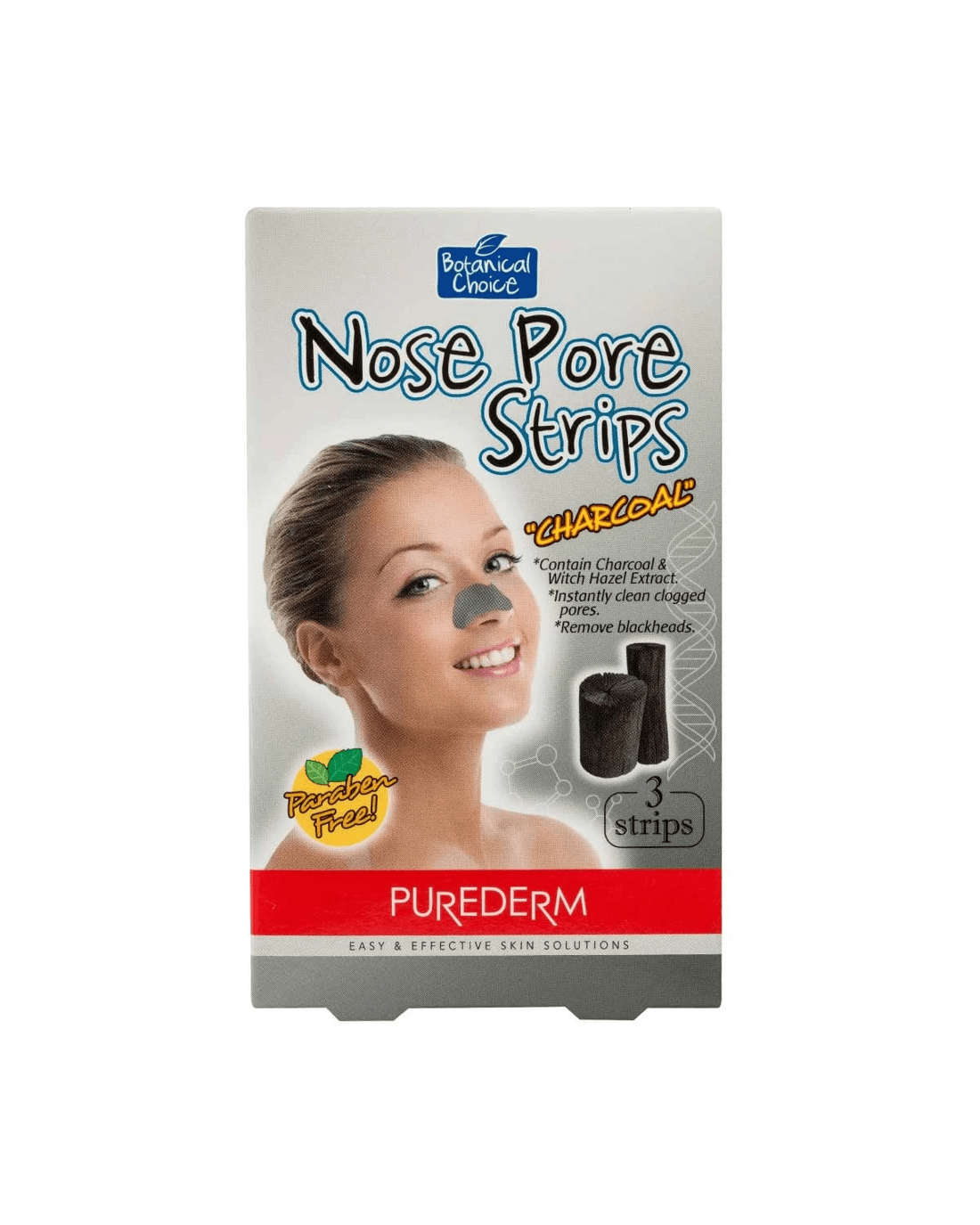 1 Purederm Botanical Choice Nose Pore Strips - Charcoal, 1 of 1