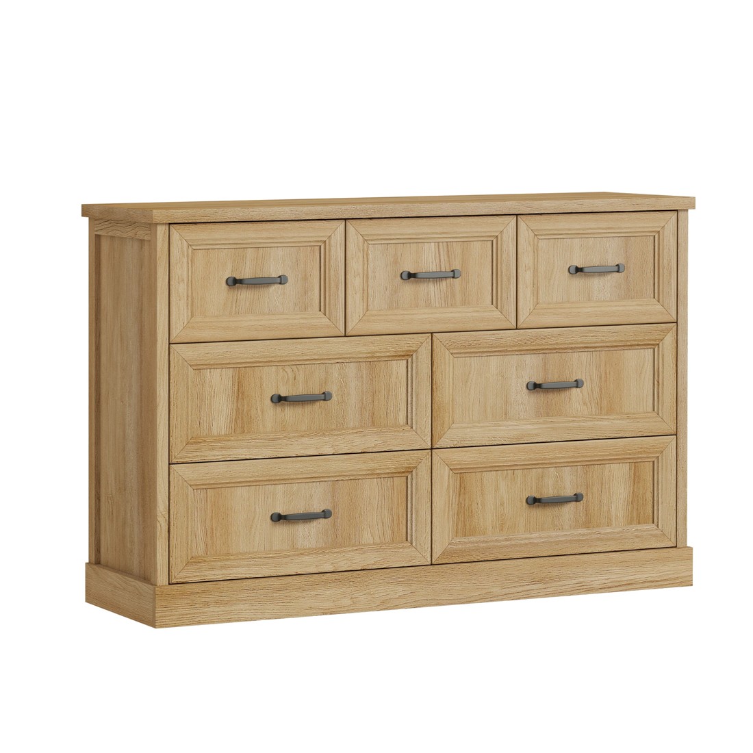5 Oikiture 7 Chest of Drawers Bedside Dresser Tallboy Storage Bedroom - Natural, 5 of 9