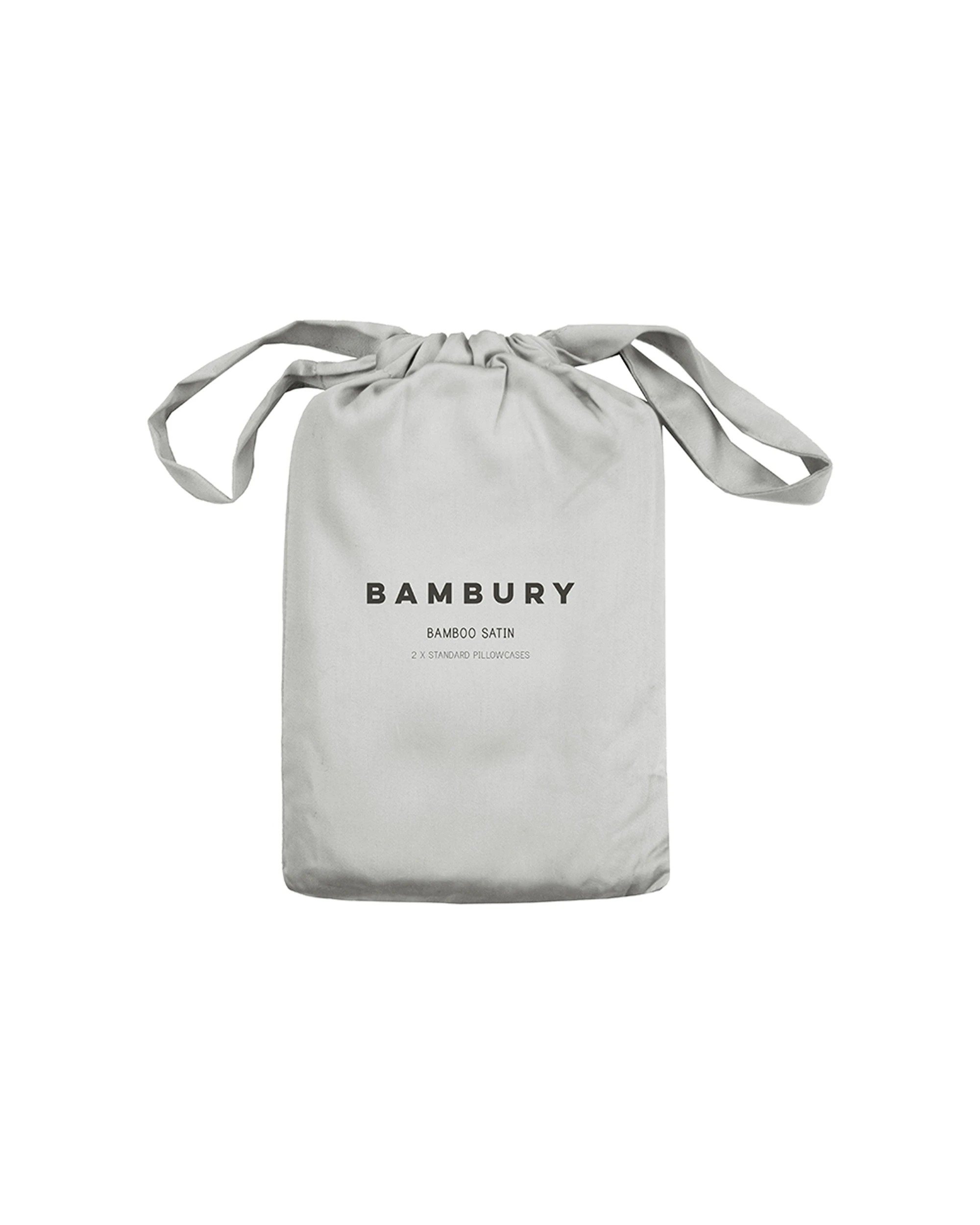 3 Bambury Bamboo Soft Satin Pillowcases Pack of Two - Silver, 3 of 5