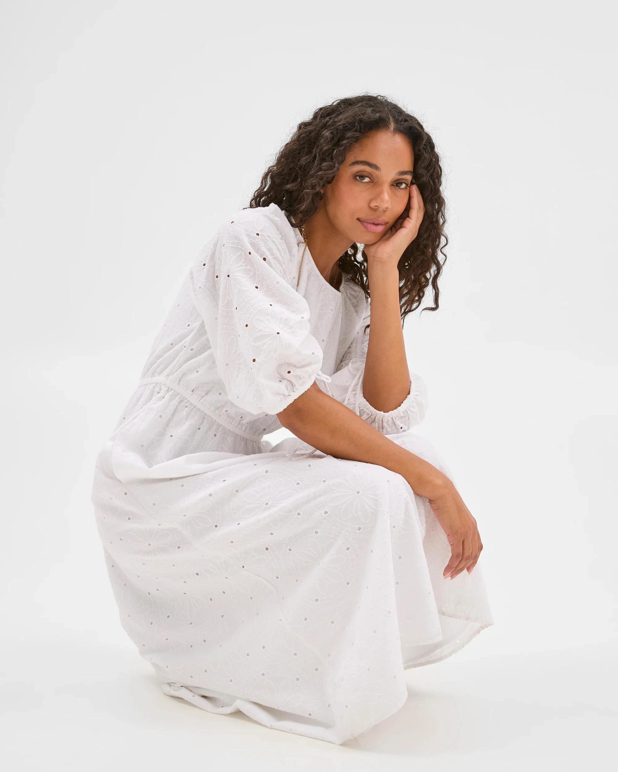 7 Target Woman Broderie Midi Dress WHITE, 7 of 7