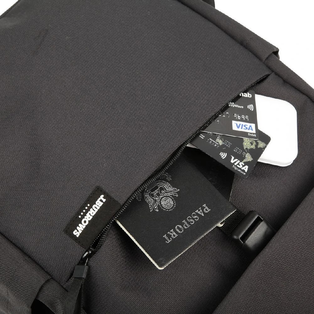 6 J.Burrows 15.6" Laptop Backpack Roll Top Black, 6 of 9