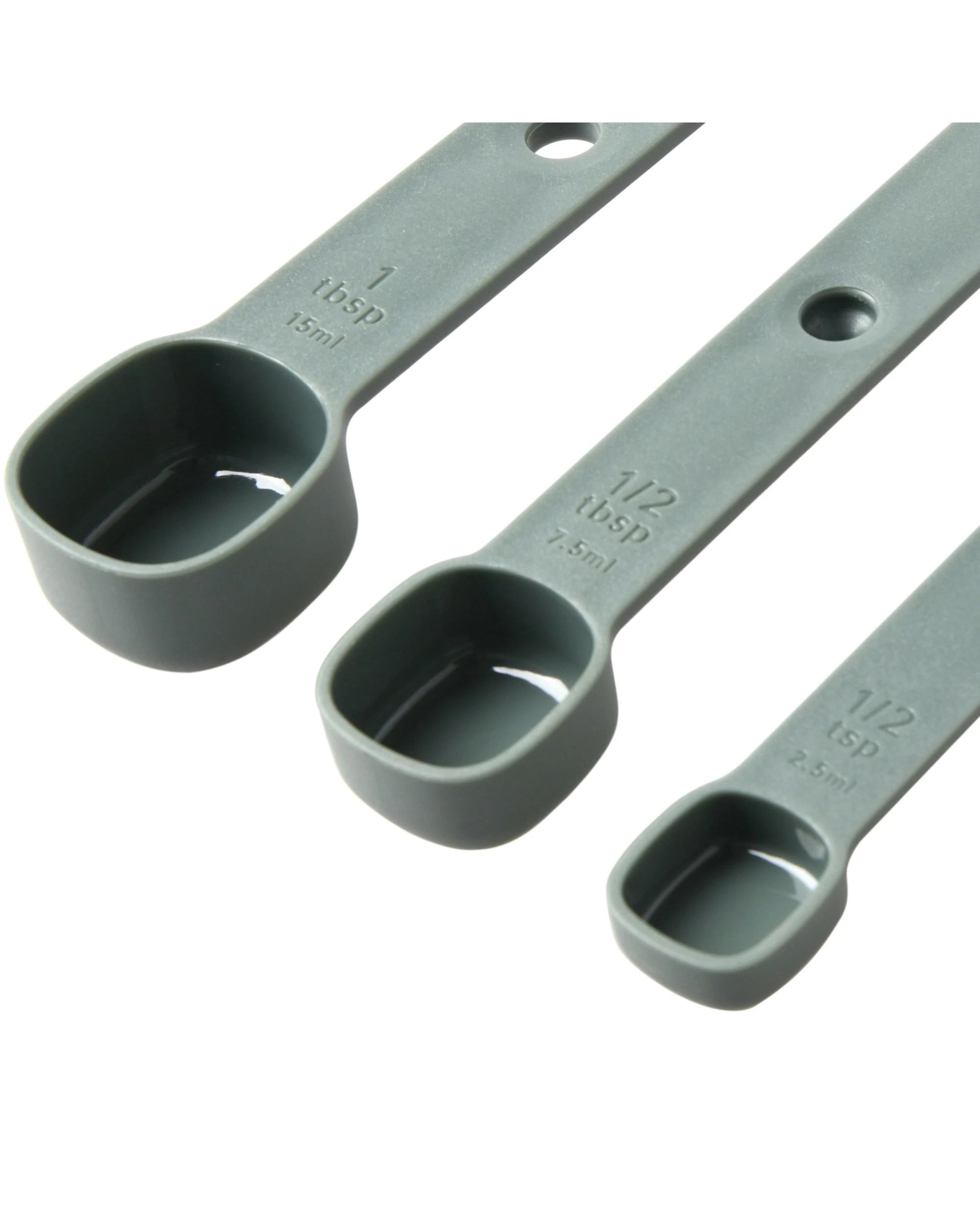 5 Gourmet Kitchen Modern Nesting Measuring Spoon Set 17.5x3.3x3cm - Green, 5 of 9