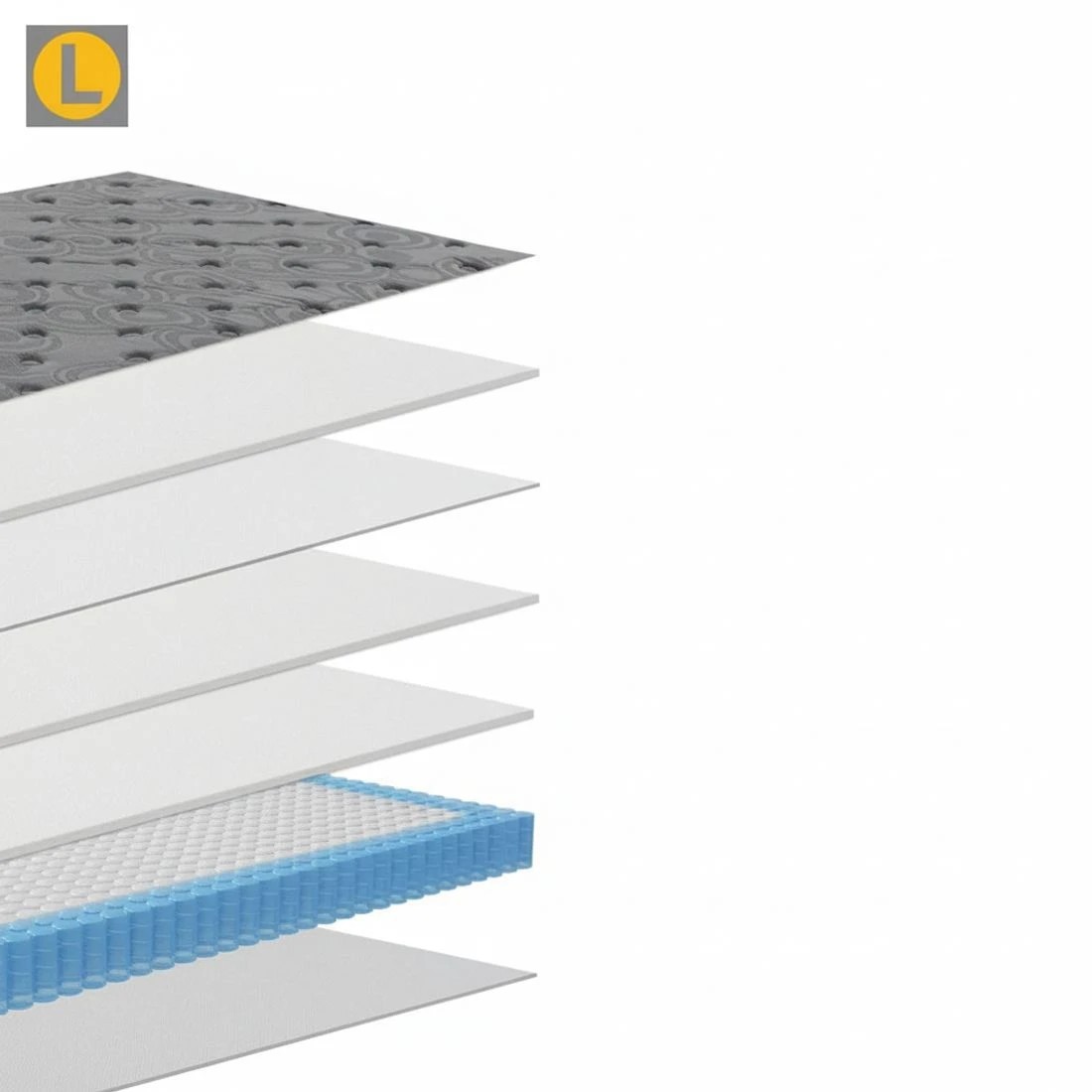 6 26cm Mattress Bed Giselle King - Grey, 6 of 7