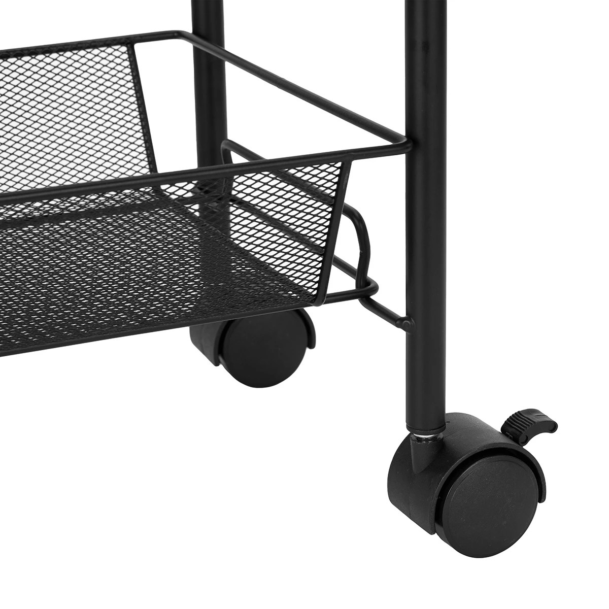 5 Slim Line Metal Trolley Black, 5 of 8