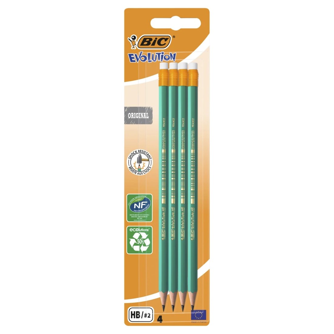 1 4 Pack BIC Evolution Original HB Pencils, 1 of 4