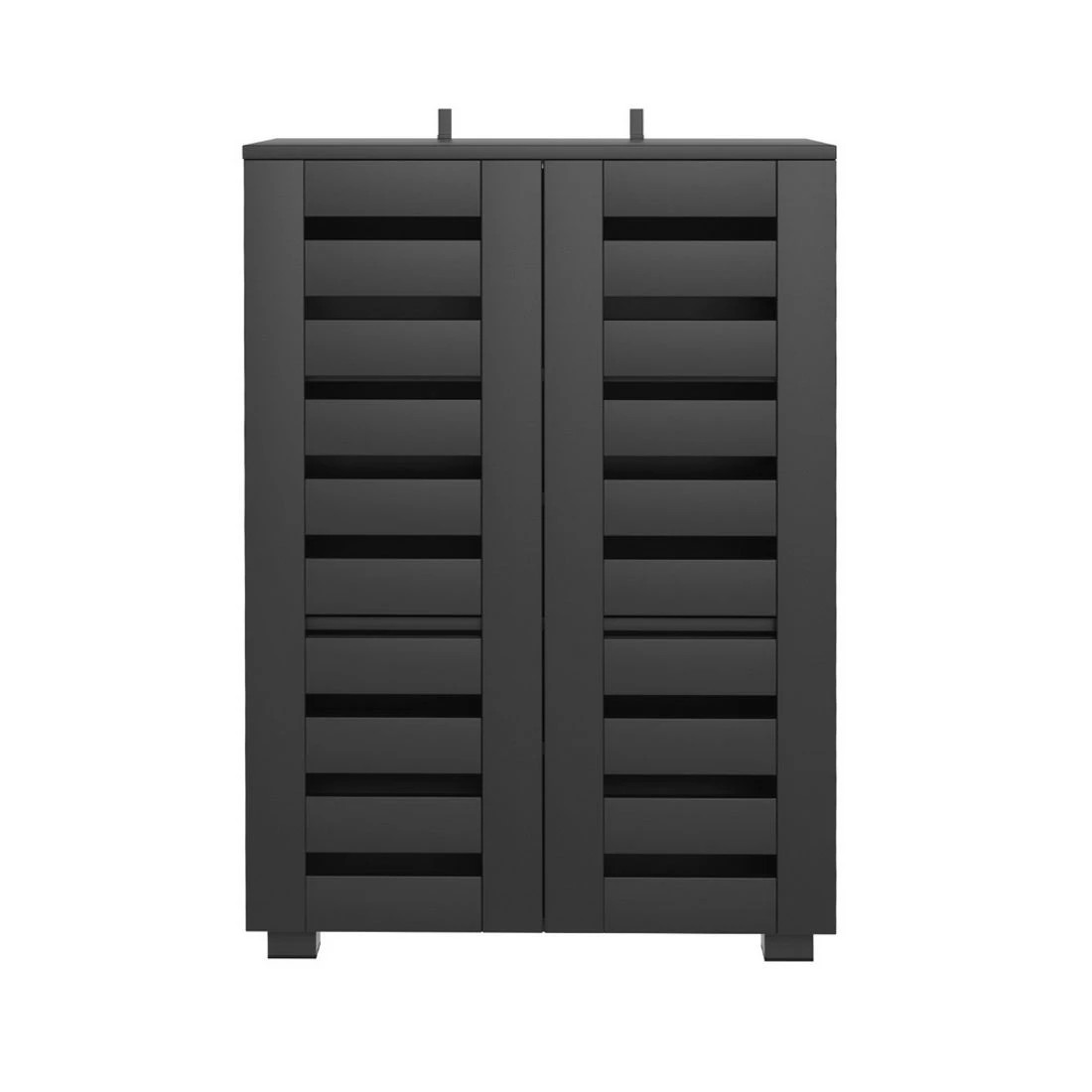 4 Artiss Shoe Rack Storage Cabinet 20 Pairs 5-tier - Black, 4 of 8