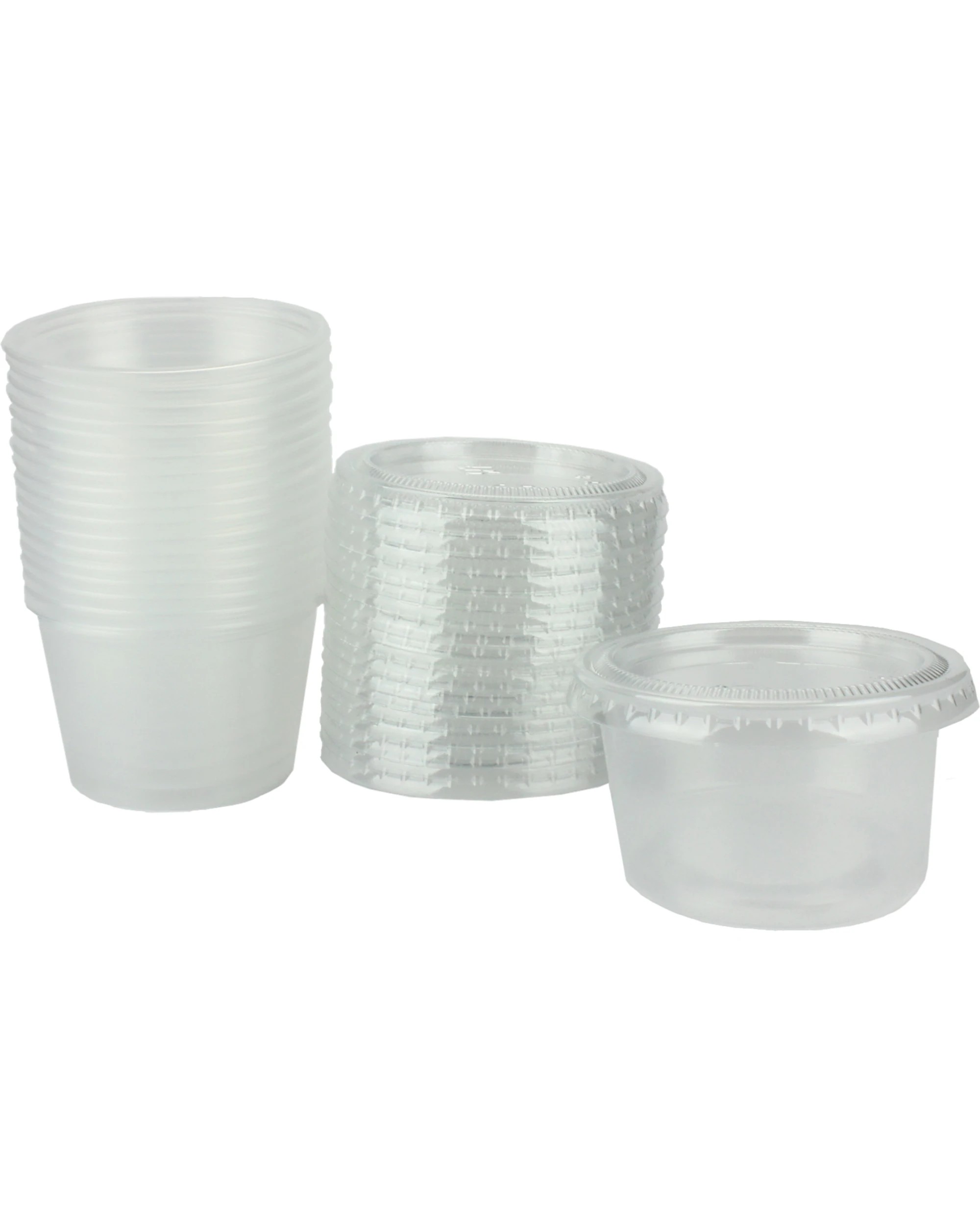 1 Durmaz Reusable Sauce Containers With Lids 120ml Pack of 10 - Clear, 1 of 1