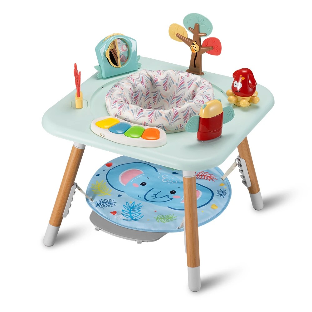 1 PlayPals Baby Activity Center 360° Swivel Seat 5 Heights Jumper - Blue, 1 of 3