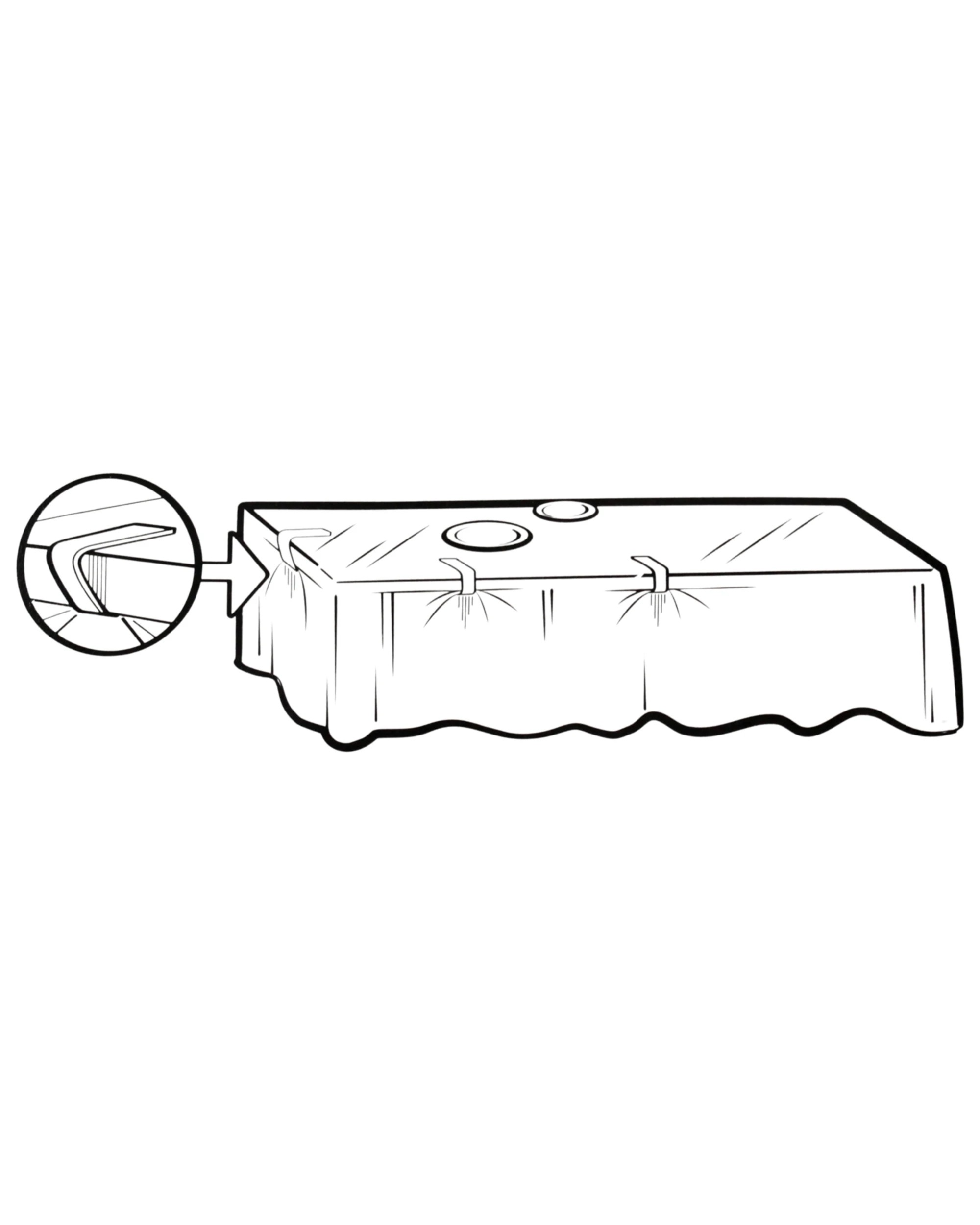 3 Unique White Plastic Tablecloth Clips Pack of 4, 3 of 3