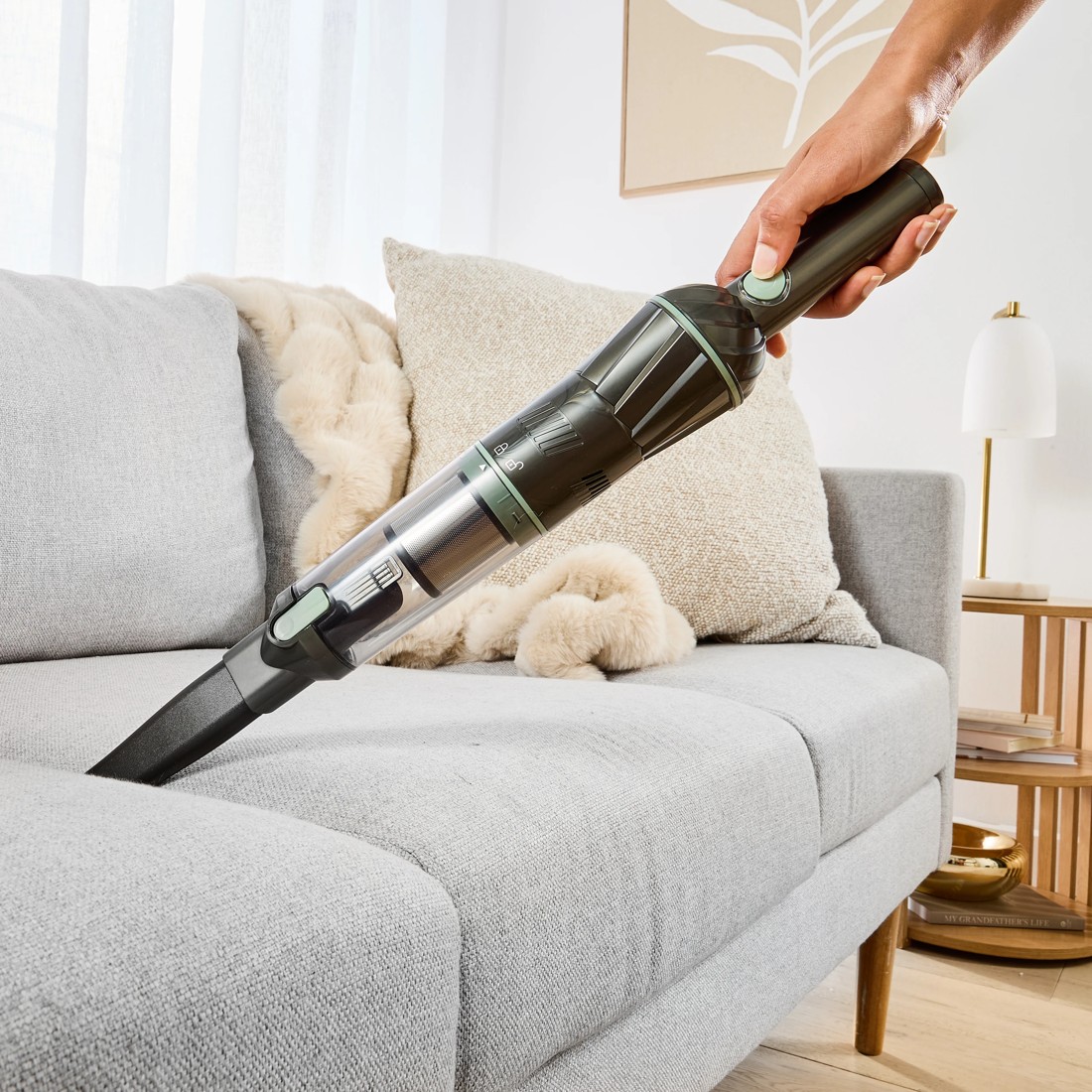 1 Cordless Handheld Vacuum - Grey and Green, 1 of 10
