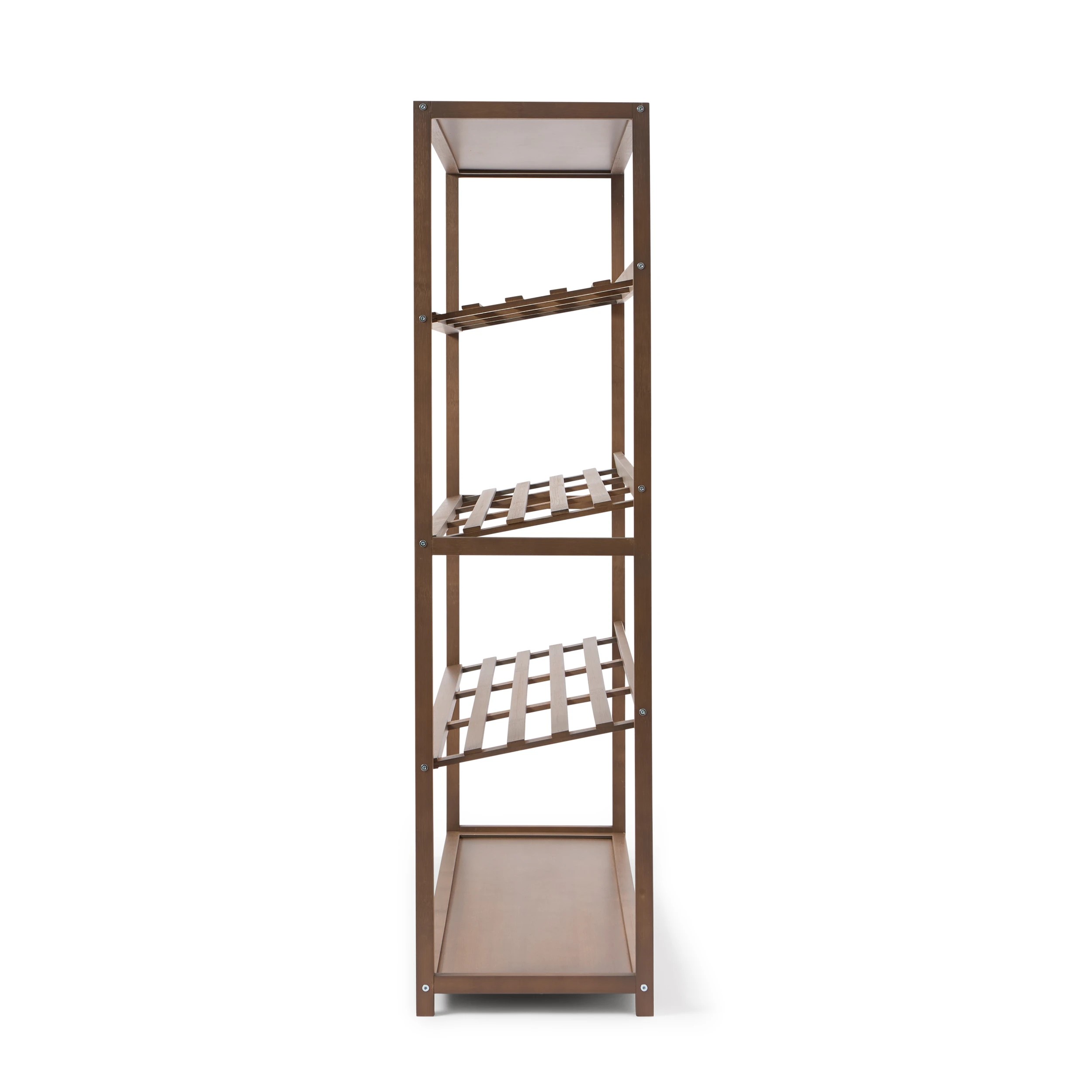 4 5 Tier Walnut Look Shoe Rack, 4 of 8