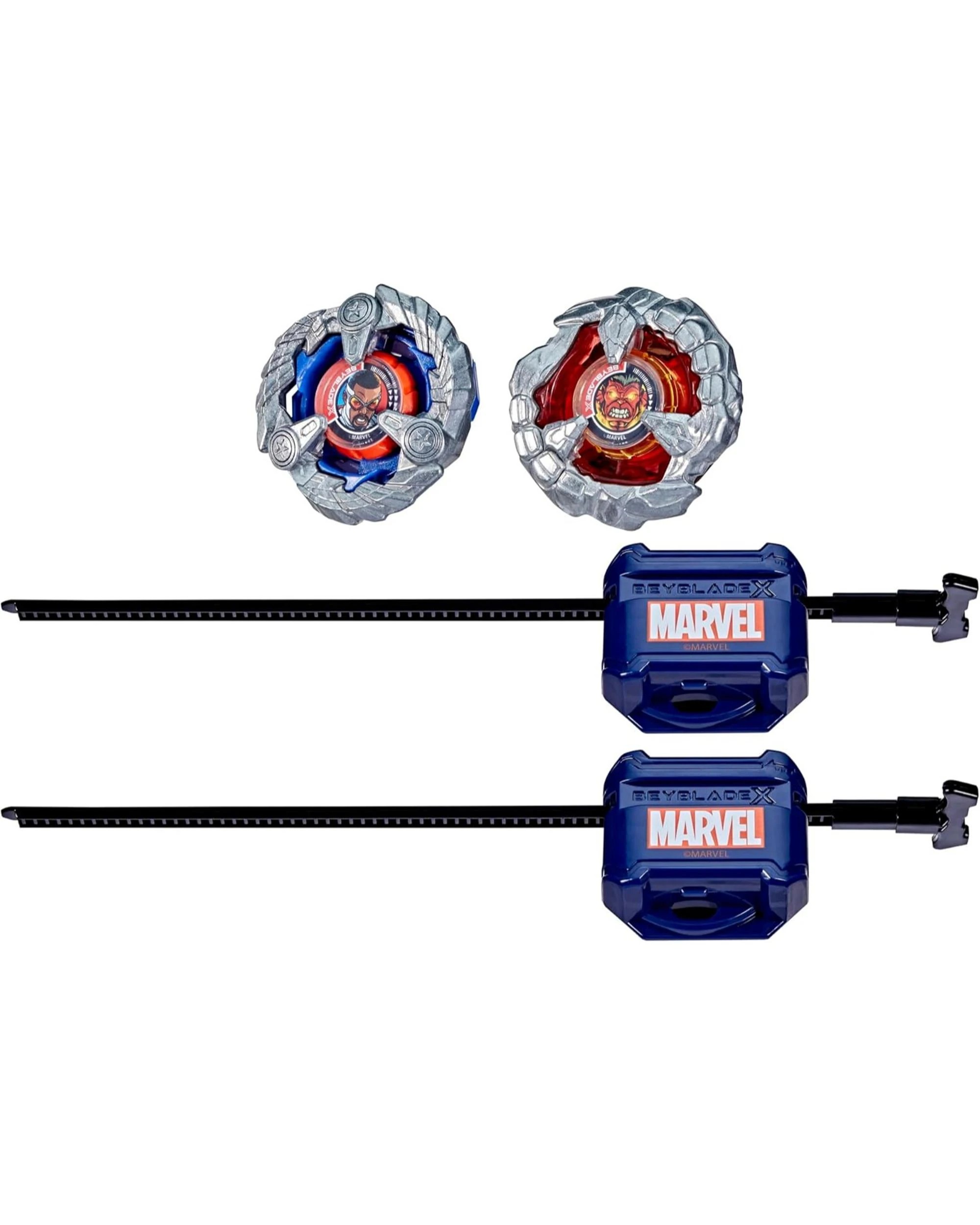 2 Beyblade X Marvel Captain America 4-70GB vs Red Hulk 1-80R Multipack Set, 2 of 4
