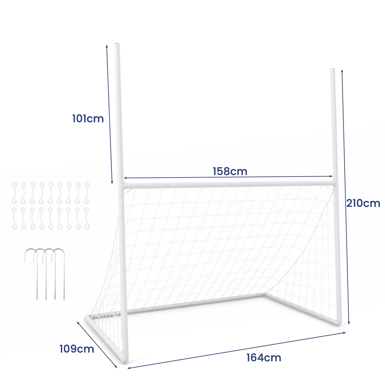 2 Costway 2 in 1 Soccer Goal Football Training Equipment Netting, 2 of 2