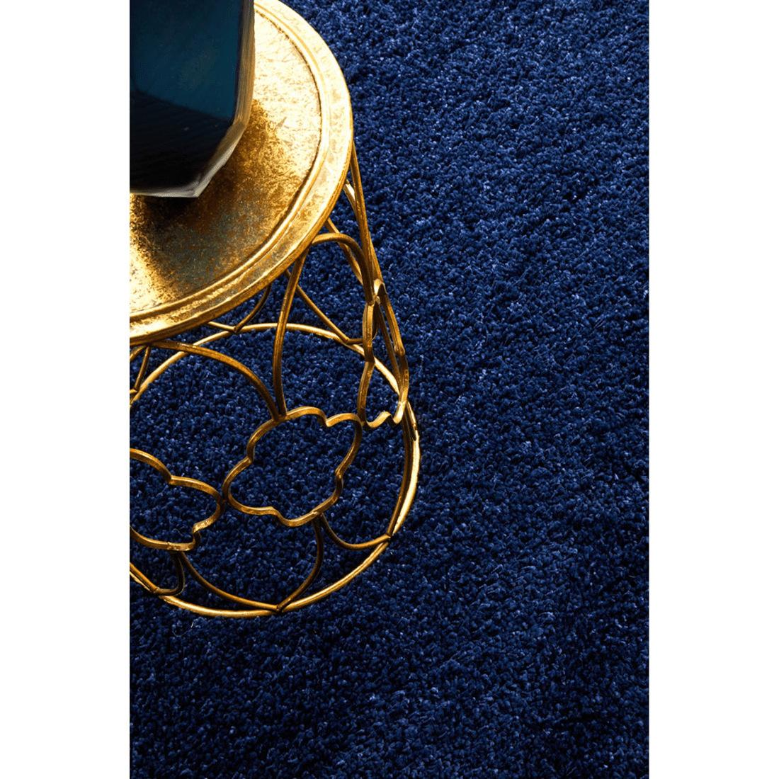 8 Rug Culture Laguna Denim Shag Rug - Navy Blue, 40 mm Polypropylene, Made in Turkey - Blue, 8 of 9