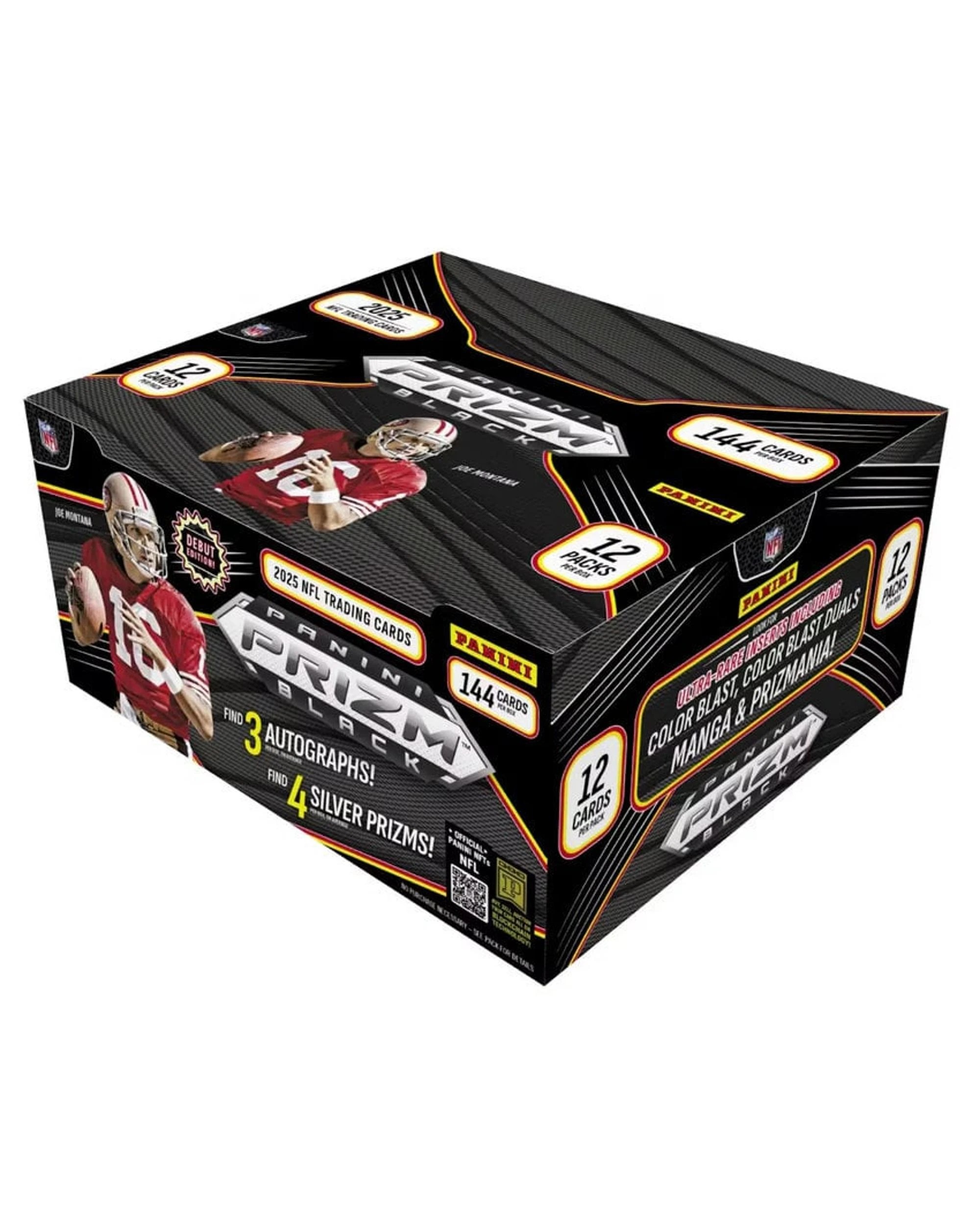 1 Panini NFL Prizm Black 2025 Football Hobby Box, 1 of 10