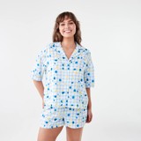 PANSY GINGHAM HALOGEN BLUE