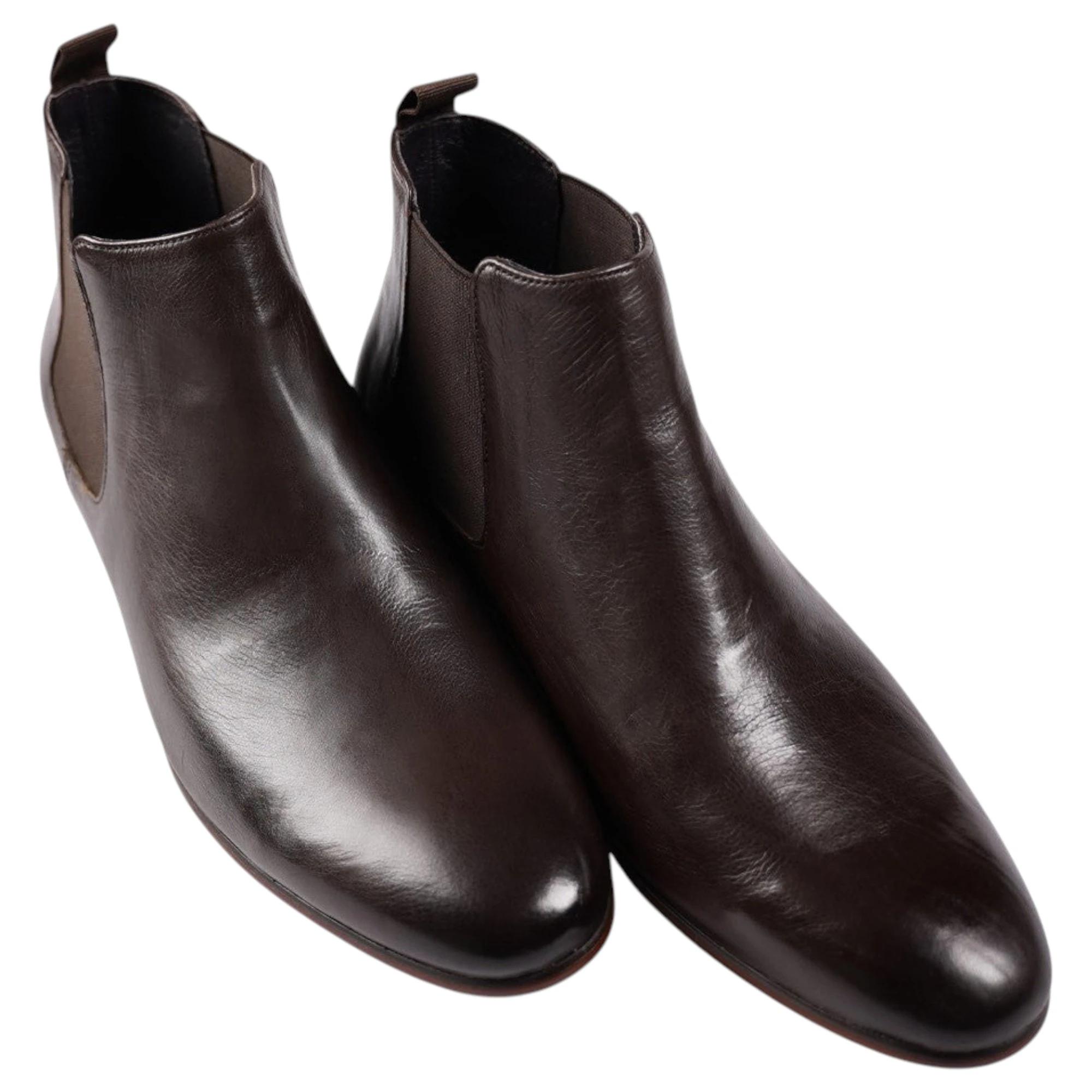 5 Batsanis Mens Adonis Chelsea Boots COFFEE, 5 of 6