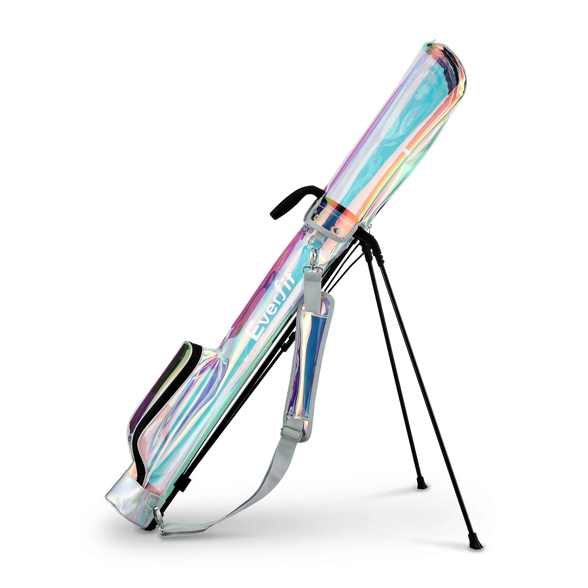 3 Everfit Golf Stand Bag 2-Way Divider Lightweight Carry Bag for 5-6 Clubs, Holographic - Multi, 3 of 3