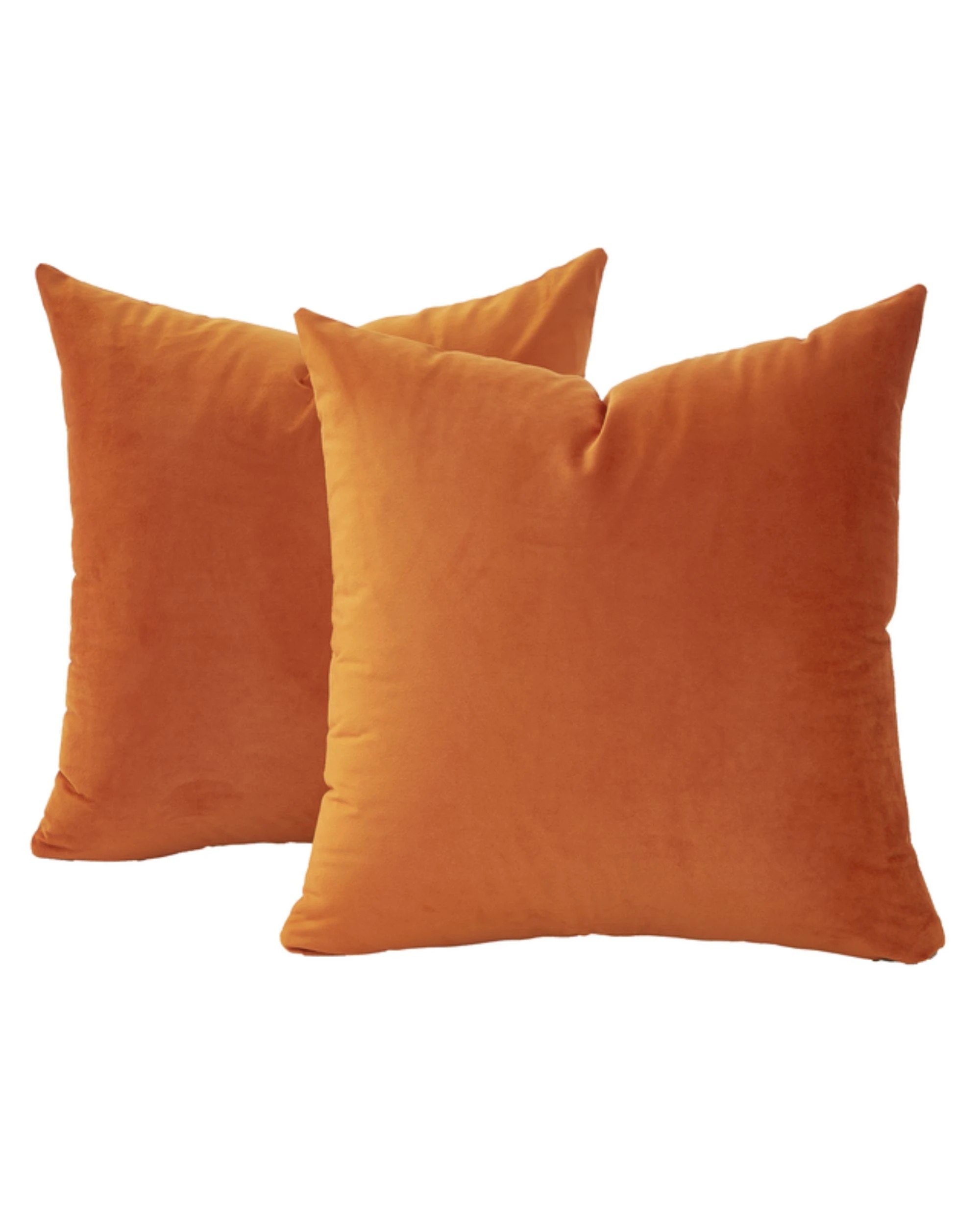 1 Gioia Casa 2-Pack Velvet European Pillowcases - Terracotta, 1 of 2
