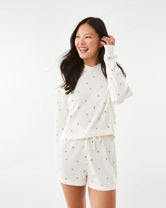 Waffle Top and Shorts Pyjama Set