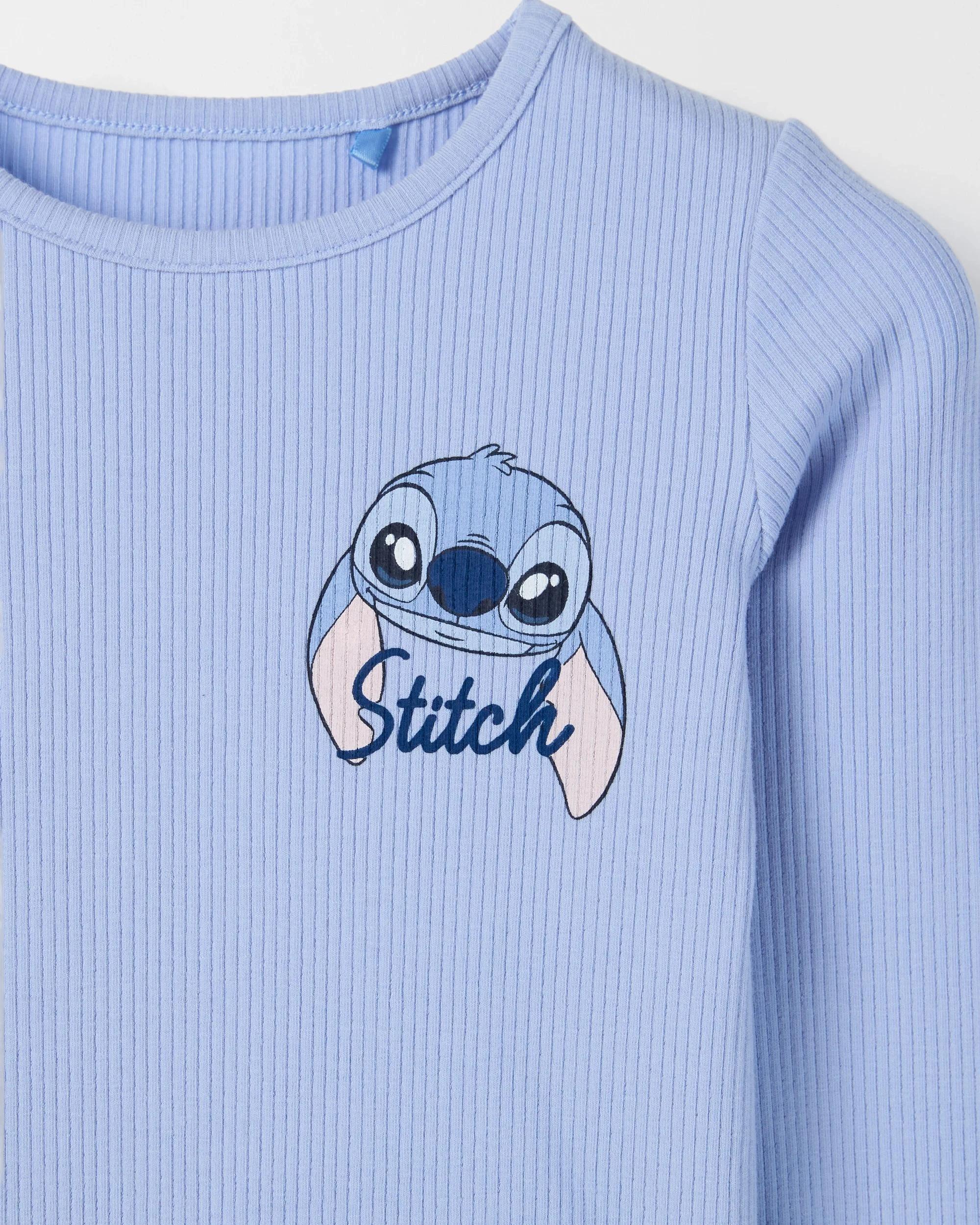 2 Disney Lilo & Stitch Australian Cotton Long Sleeve Rib Top BLUE, 2 of 3
