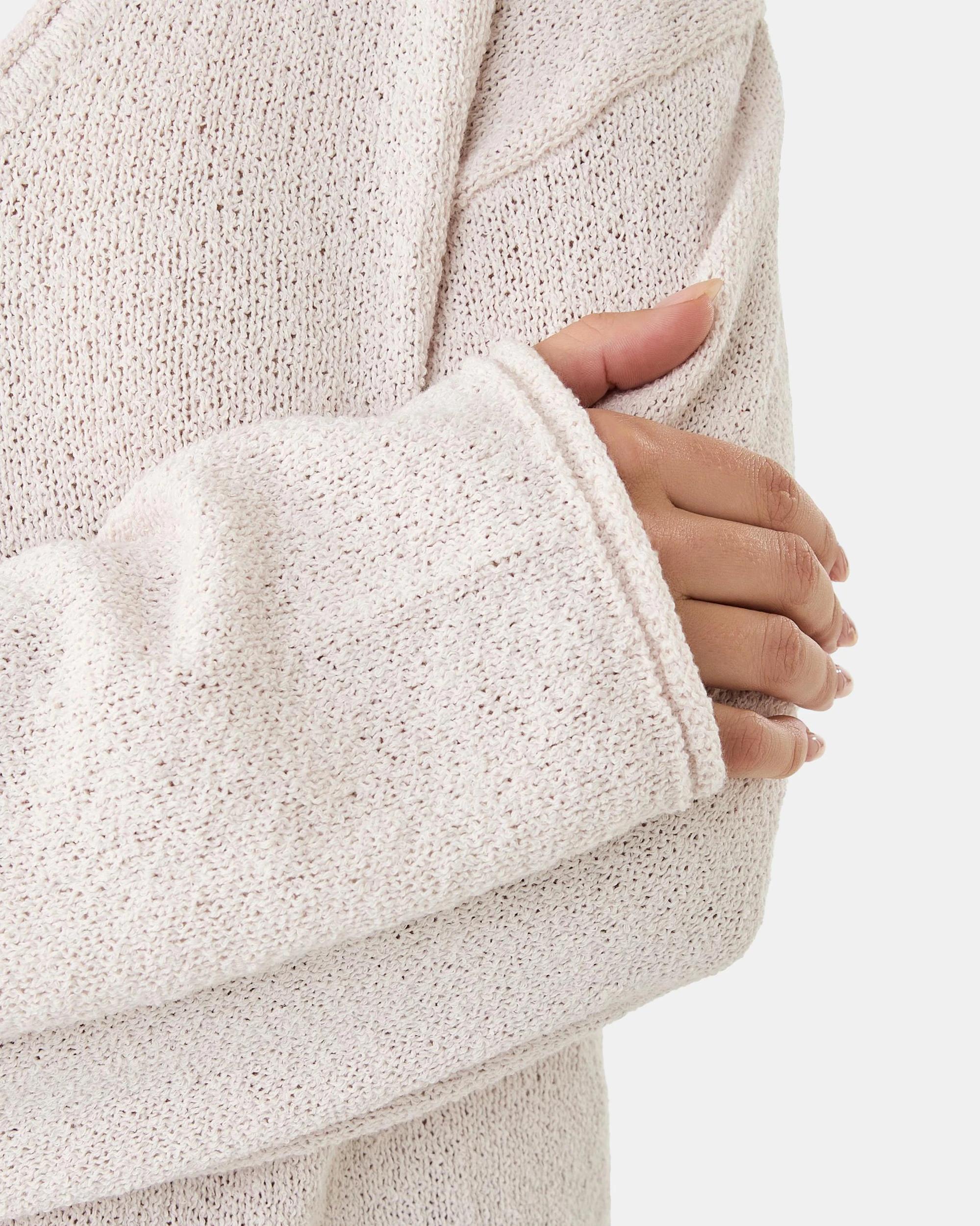 5 Lightweight V-Neck Jumper Nat Beige, 5 of 7