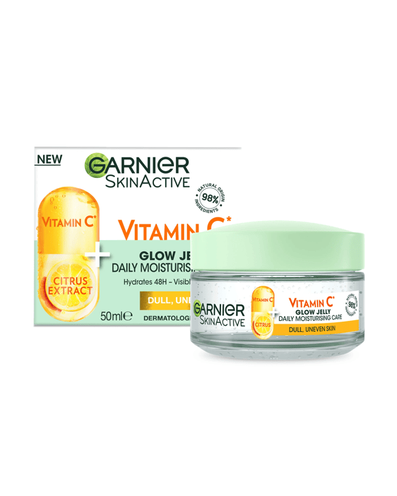 Garnier SkinActive Glow Jelly Moisturiser 50ml - Vitamin C and Citrus Extract
