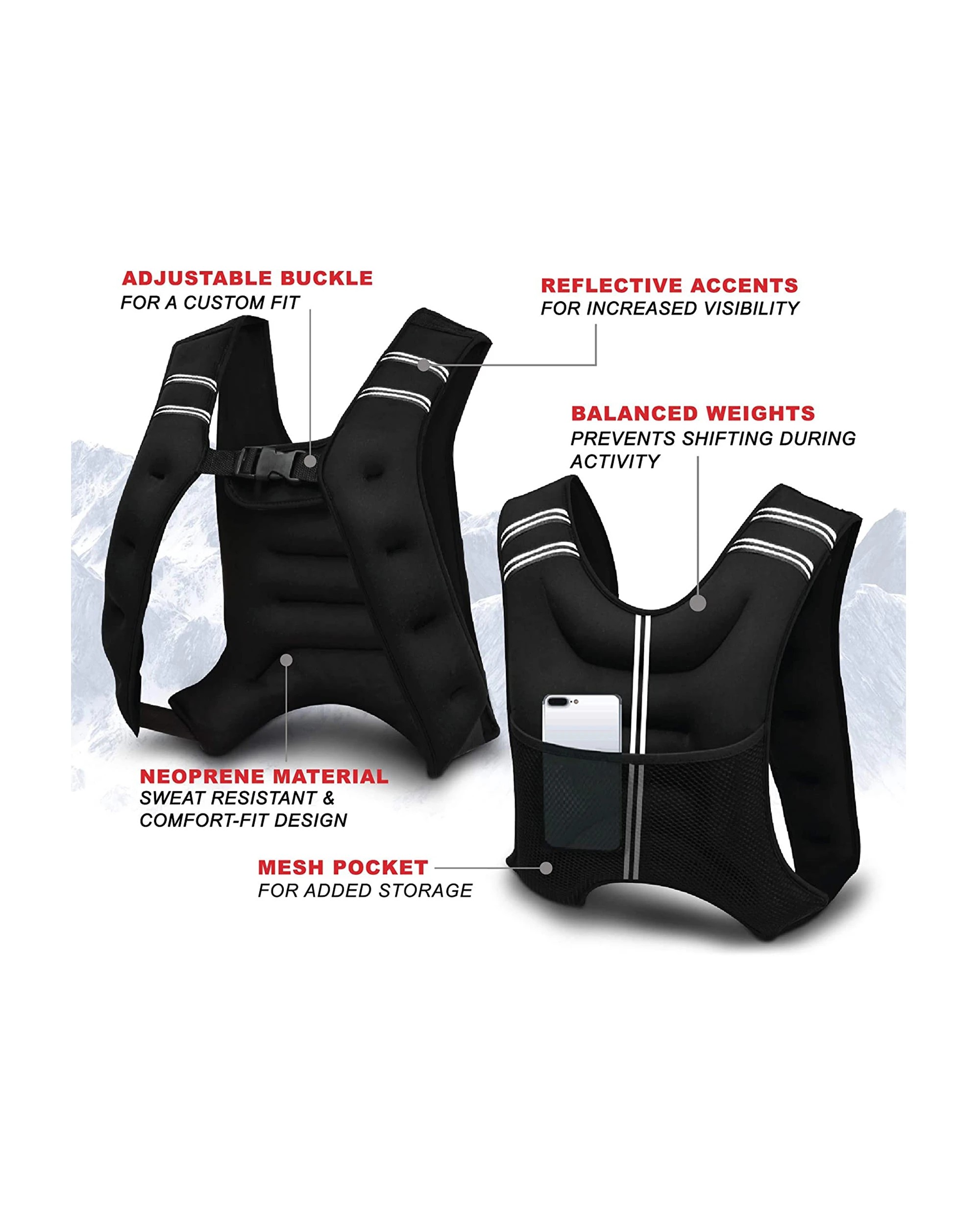 3 TODO 10kg Weight Vest Weighted Resistance Training Running Fitness Workout Vest, 3 of 3