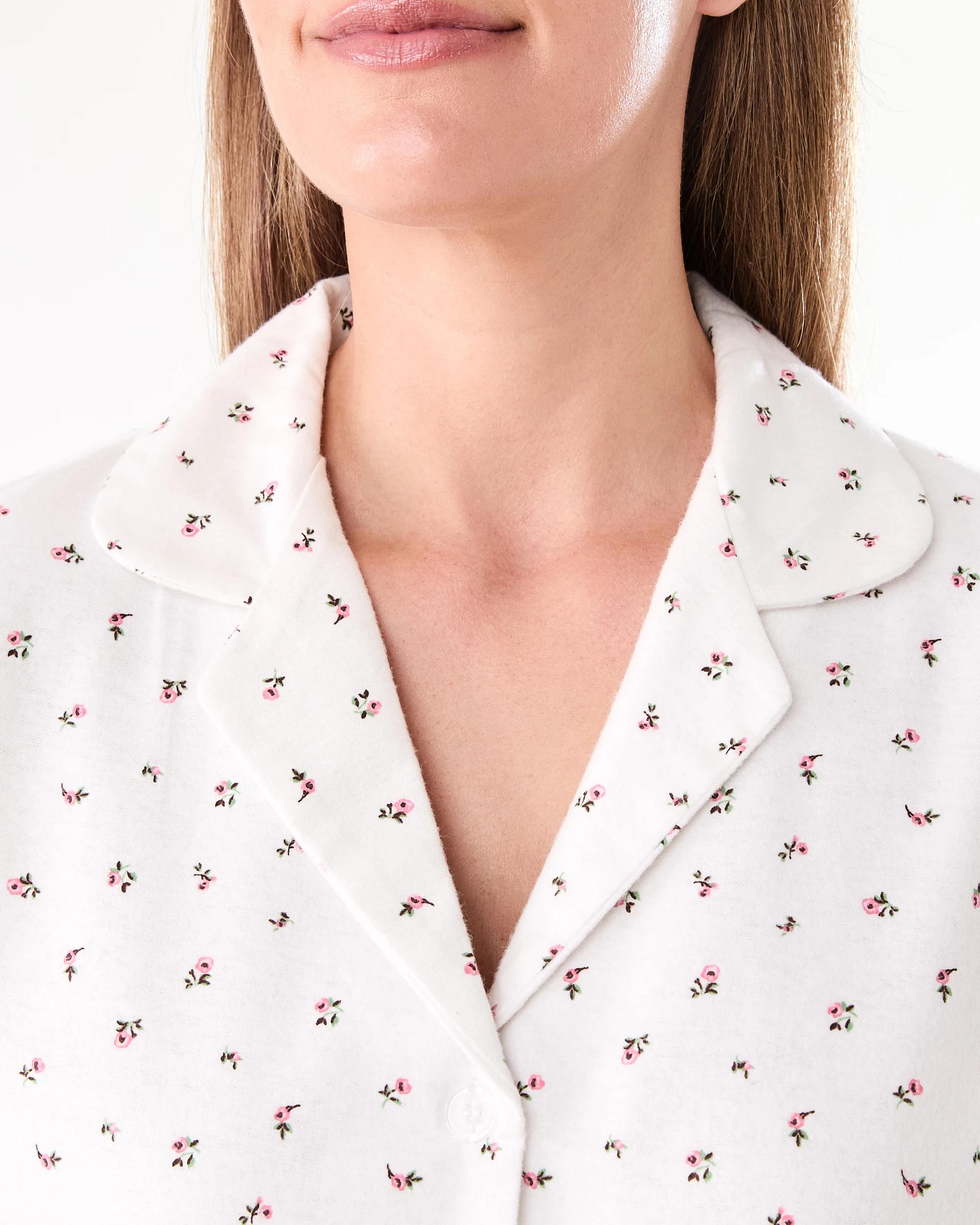 5 Cotton Flannel Pyjama Set Rose Ditsy, 5 of 7