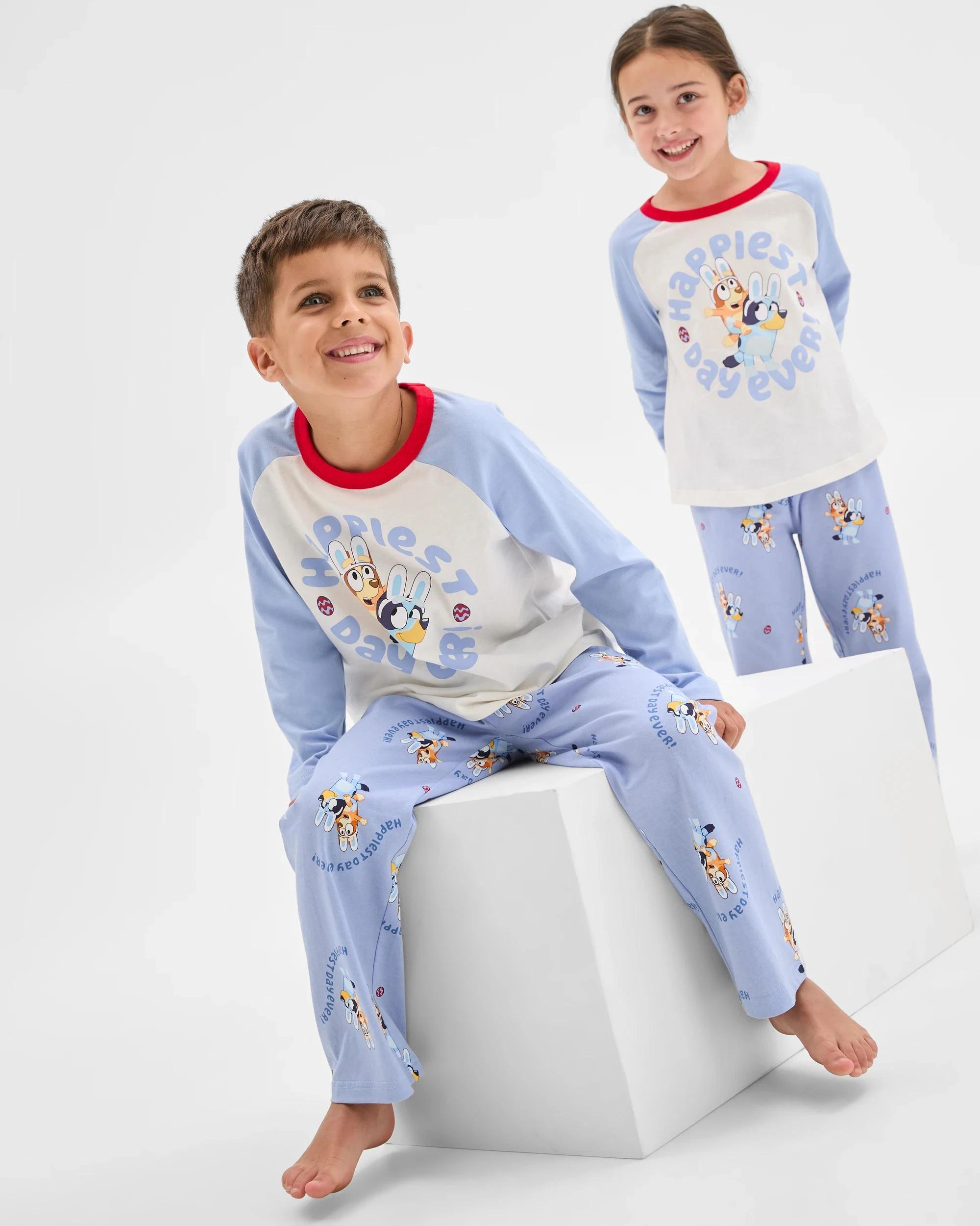1 Family Matching Australian Cotton Easter Younger Kids Pyjama Set - Bluey BLUEY, 1 of 10
