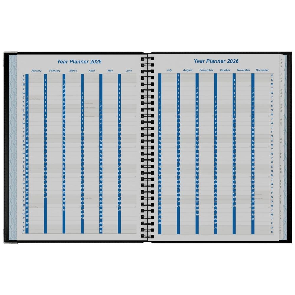 3 Upward B5 Week to View 2026 Deluxe Diary Black, 3 of 5