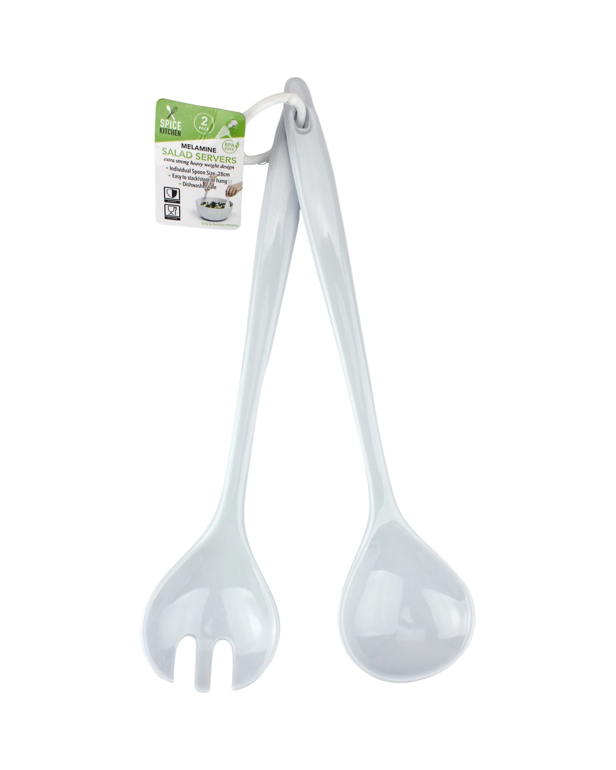 1 Spice Kitchen Melamine Serving Utensils Set of 2 - White, 1 of 1