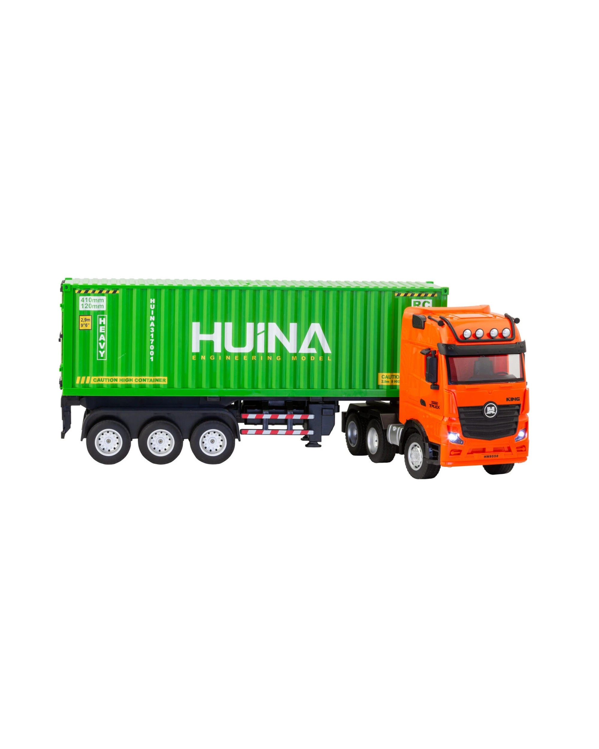 3 Gem Toys 1:18 Scale 9-Channel Alloy Remote Control Container Truck with Lights & Sound for Indoor Play, 3 of 9